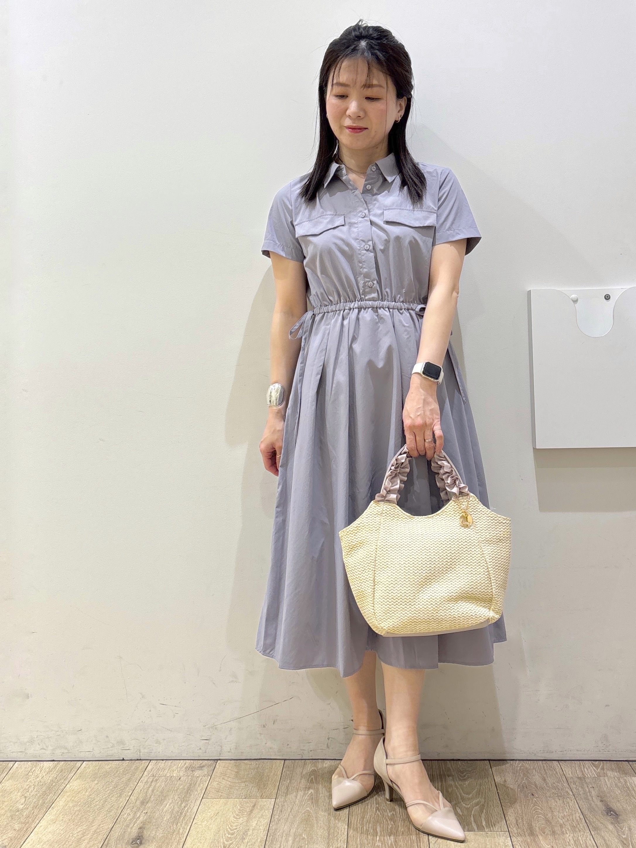 mameさんの「OPAQUE.CLIP｜シアー幾何刺繍カーディガン【洗濯機OK】」を使ったコーディネート