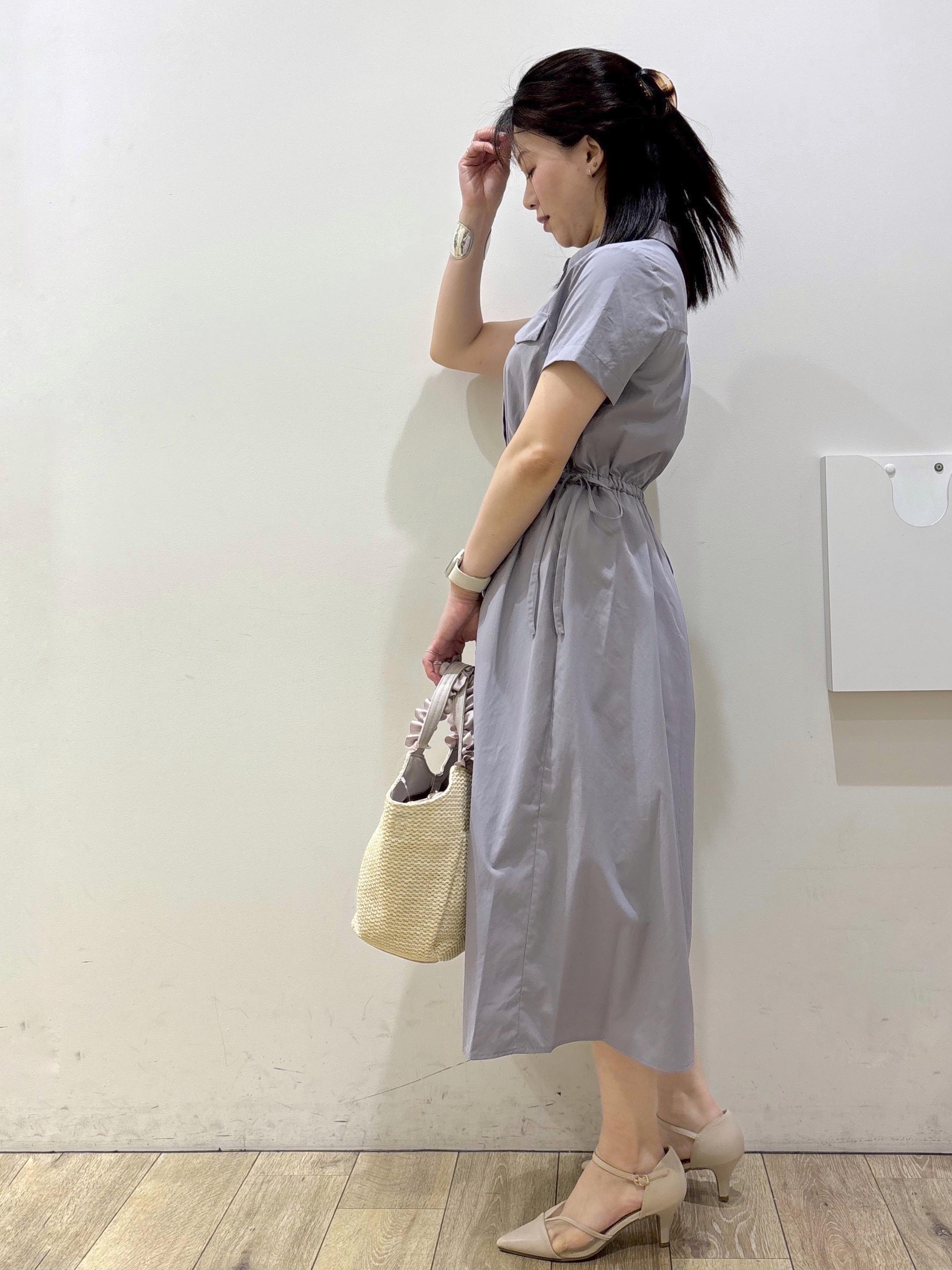 mameさんの「OPAQUE.CLIP｜シアー幾何刺繍カーディガン【洗濯機OK】」を使ったコーディネート