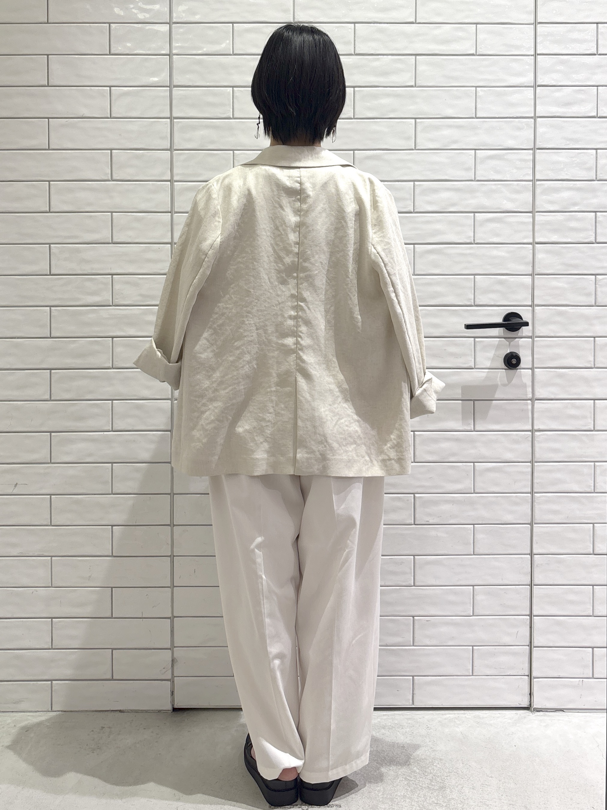ayumiさんの「OPAQUE.CLIP｜【UV／接触冷感】ダブルブレストジャケット《防シワ加工／洗える》」を使ったコーディネート