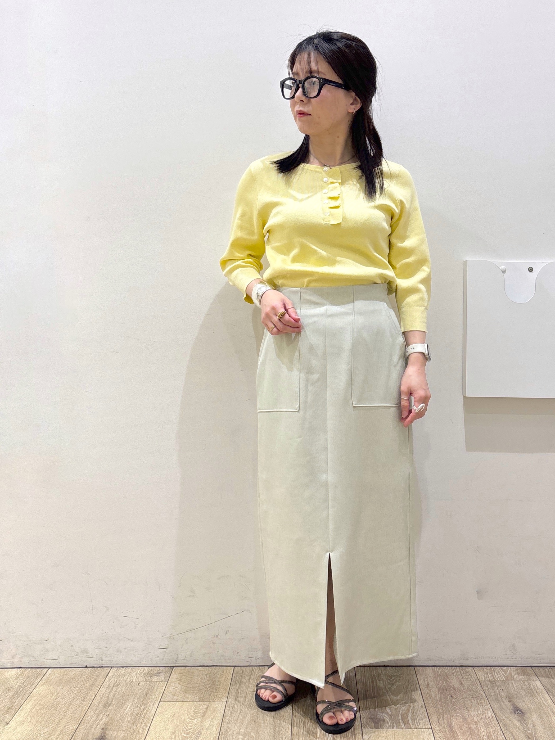 mameさんの「OPAQUE.CLIP｜【UV／接触冷感】ダブルブレストジャケット《防シワ加工／洗える》」を使ったコーディネート