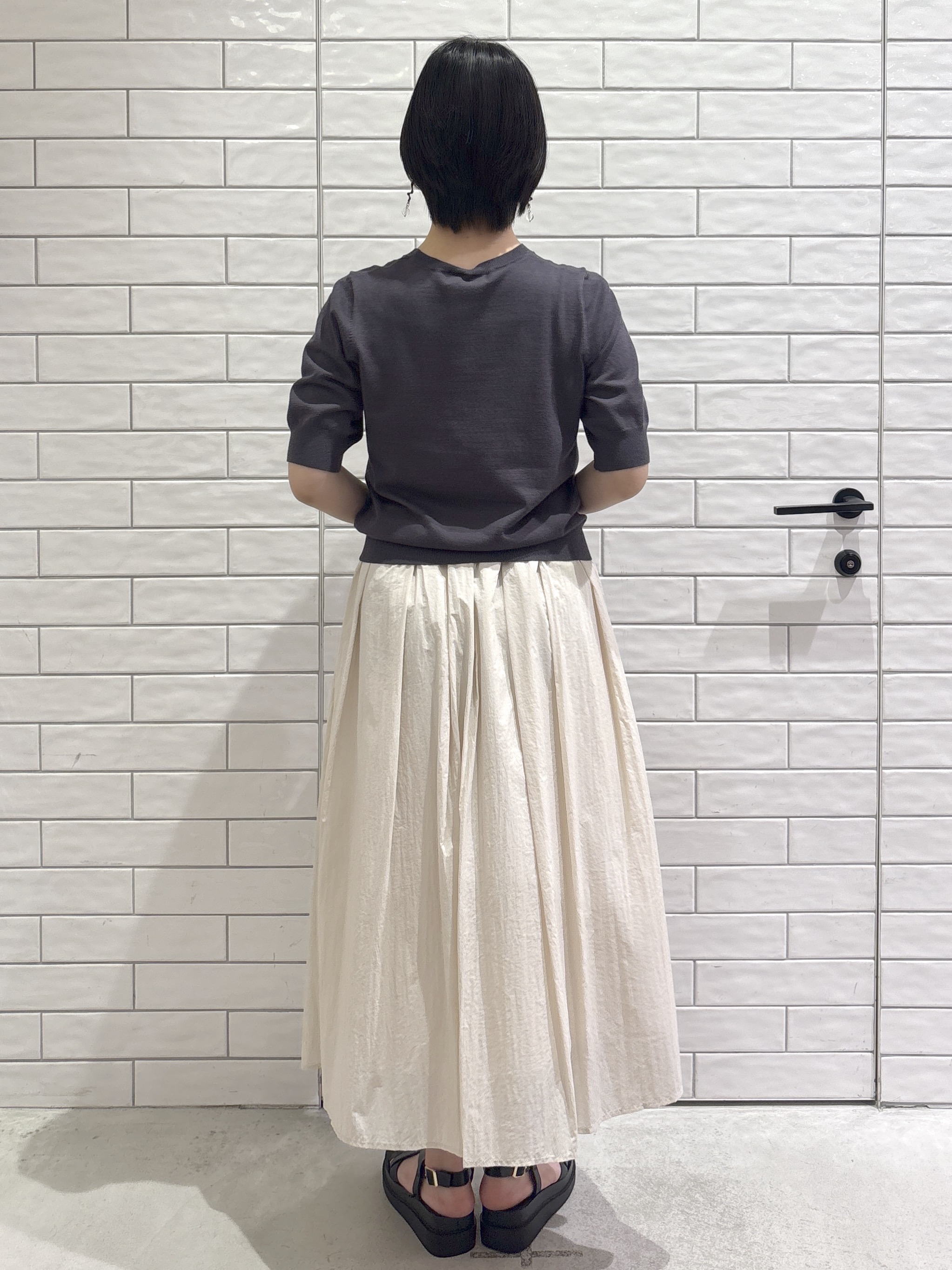 ayumiさんの「OPAQUE.CLIP｜ロゴジャカードニット【洗濯機OK】」を使ったコーディネート