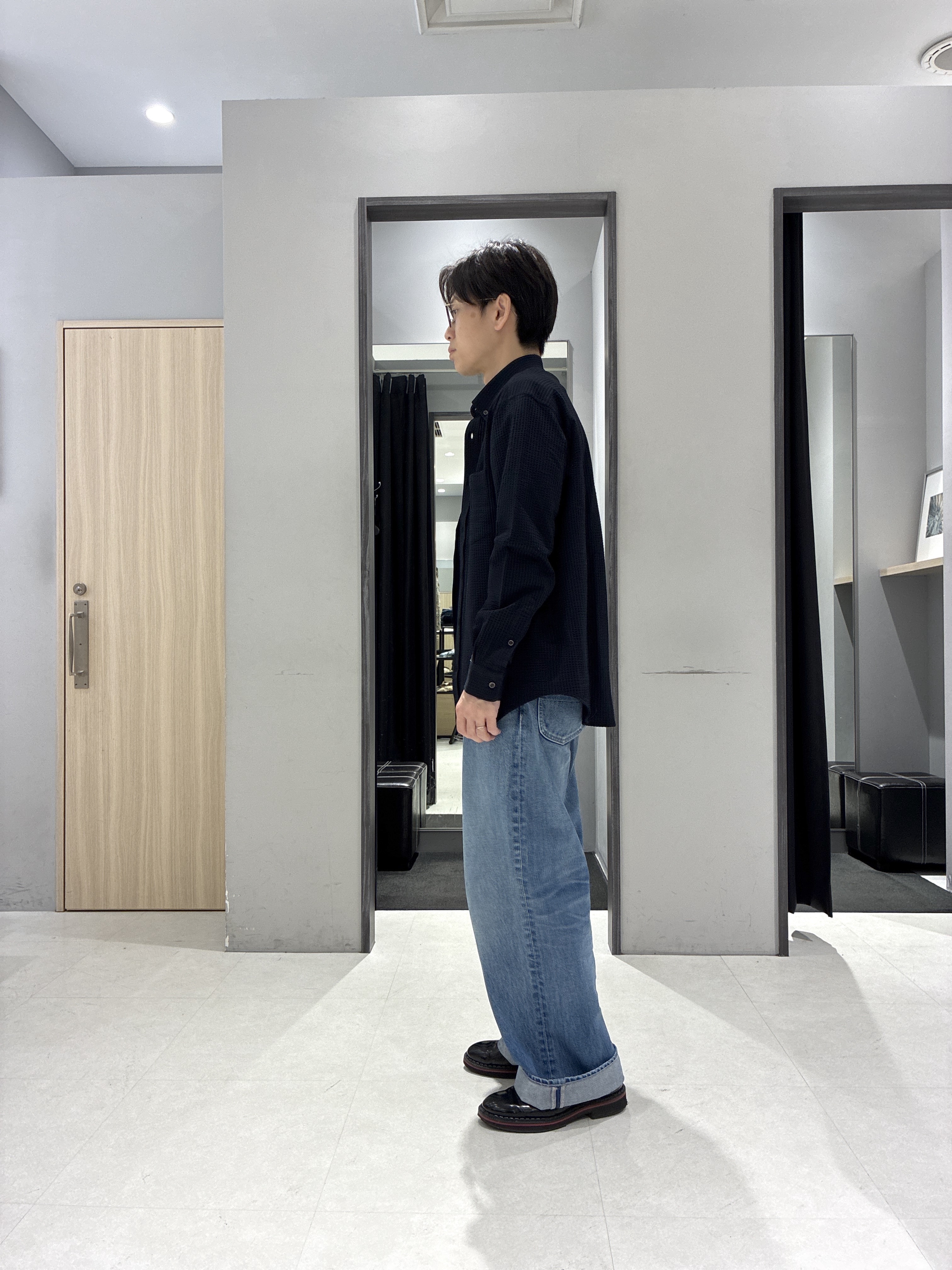 わいずみさんの「TAKEO KIKUCHI｜【抗菌防臭/シーズンレス】シアサッカー ジャージシャツ」を使ったコーディネート