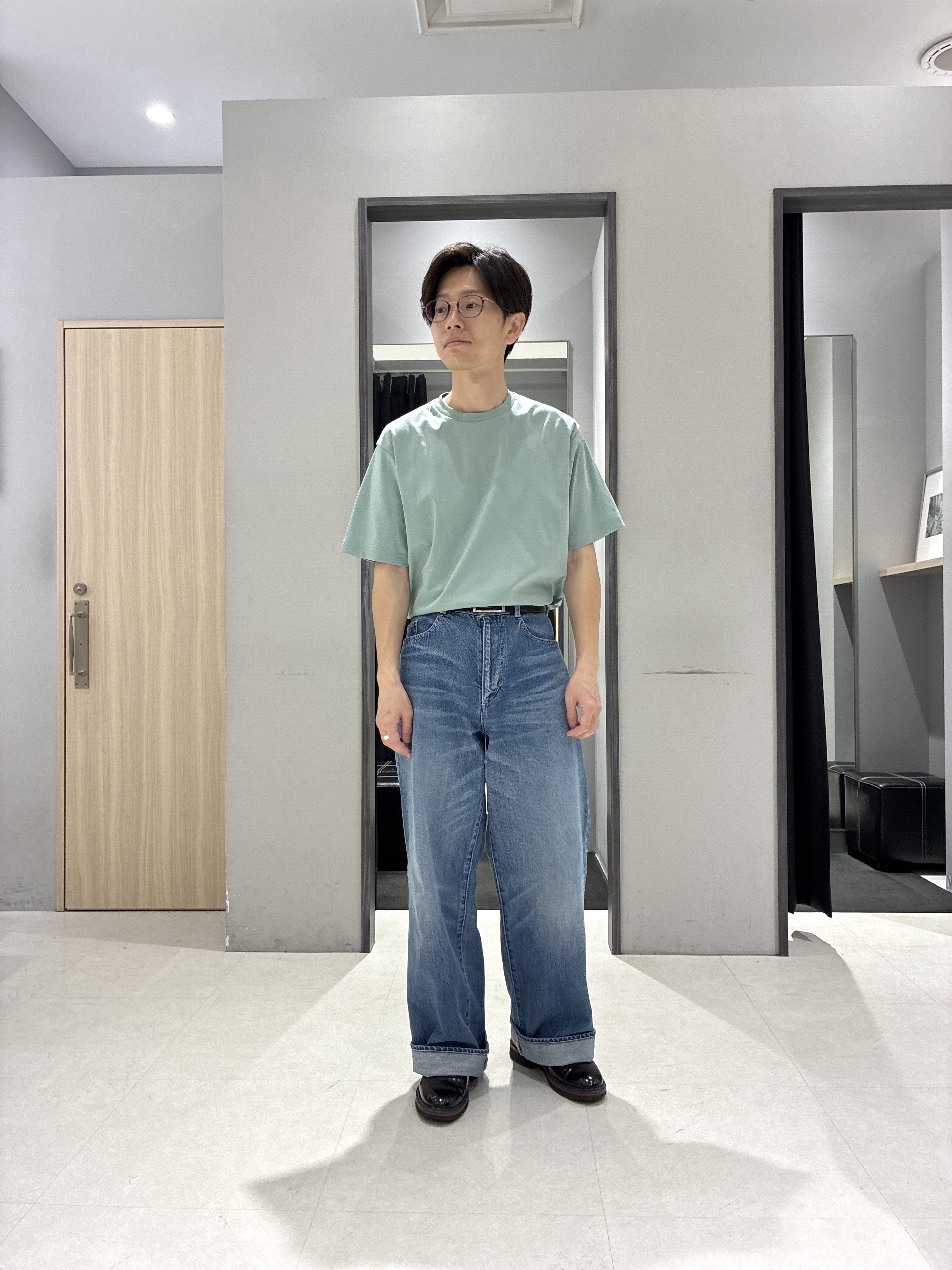わいずみさんの「TAKEO KIKUCHI｜【抗菌防臭/シーズンレス】シアサッカー ジャージシャツ」を使ったコーディネート