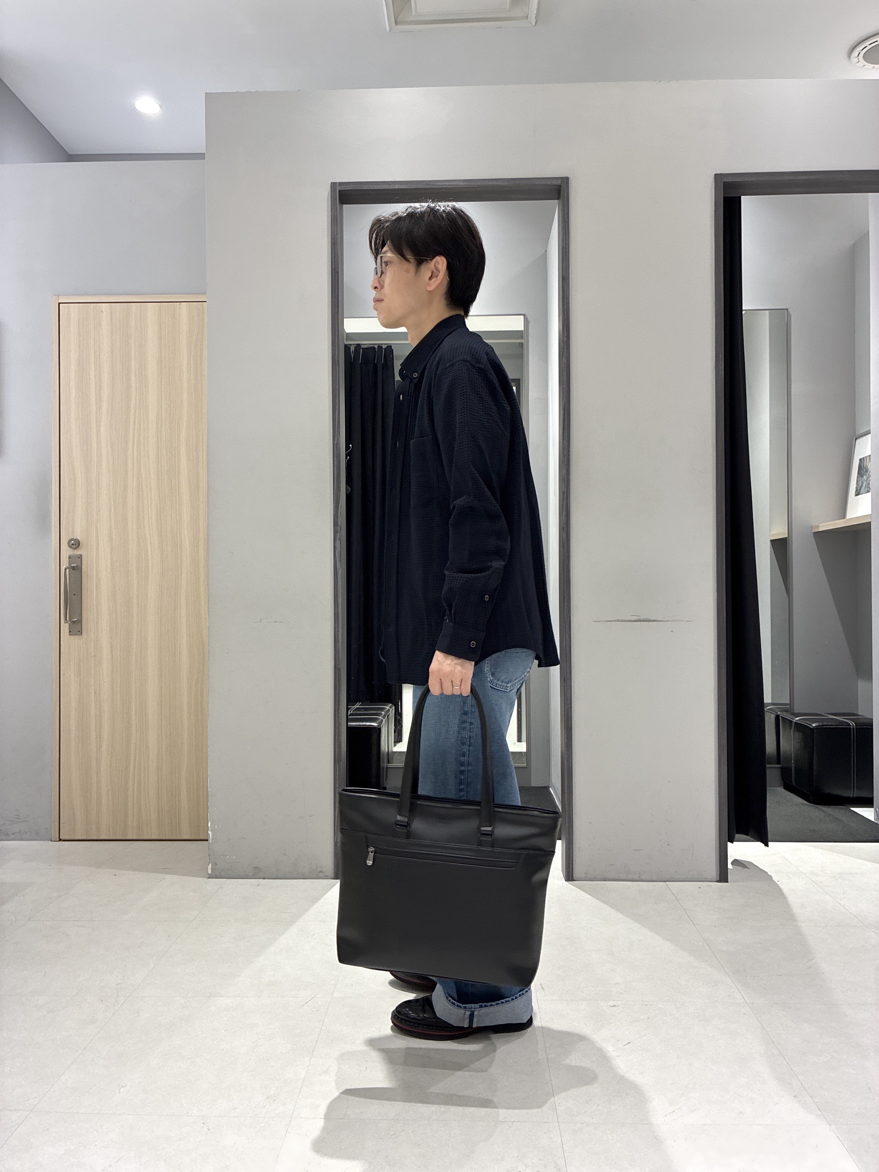 わいずみさんの「TAKEO KIKUCHI｜【抗菌防臭/シーズンレス】シアサッカー ジャージシャツ」を使ったコーディネート