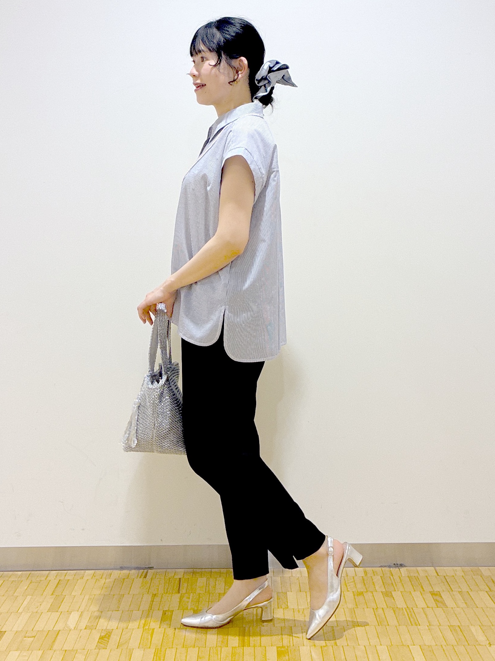  beni_gingerさんの「Reflect｜【接触冷感】フレンチスリーブシャツブラウス」を使ったコーディネート