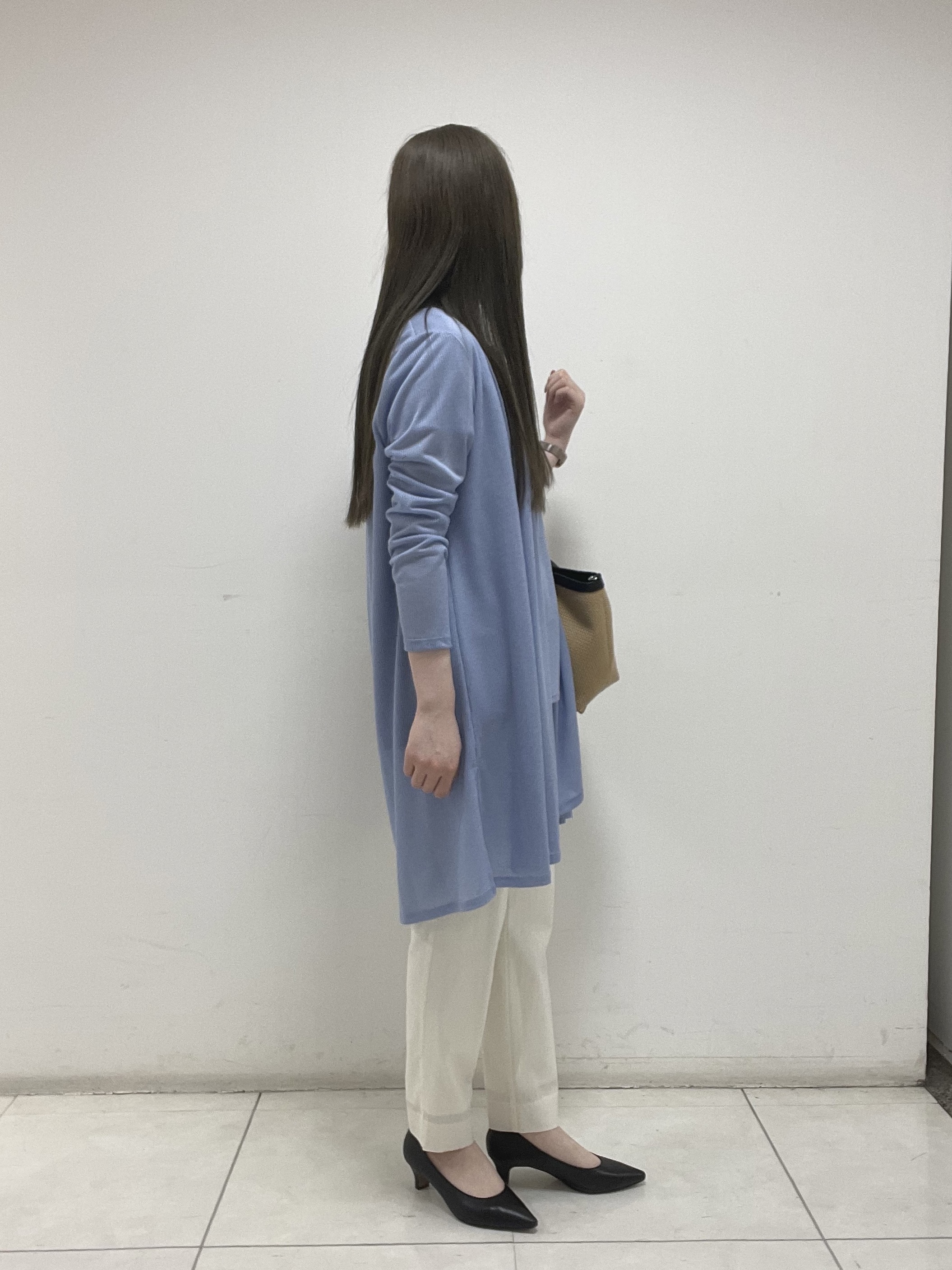 mさんの「INDIVI｜【洗える／アンサンブル可能】シアースストライプトップス」を使ったコーディネート
