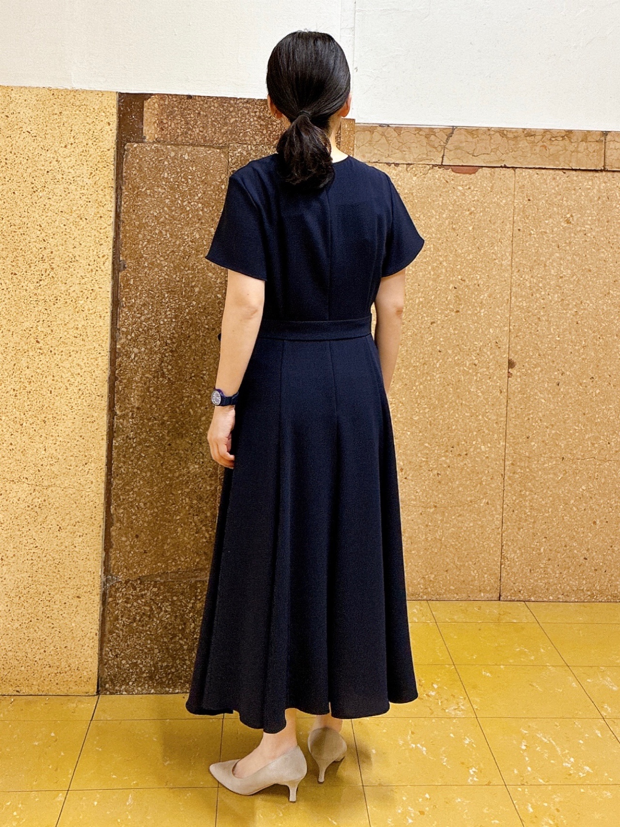 hattoriさんの「INDIVI｜【接触冷感/吸水速乾/洗える】ドレープツイルワンピース」を使ったコーディネート