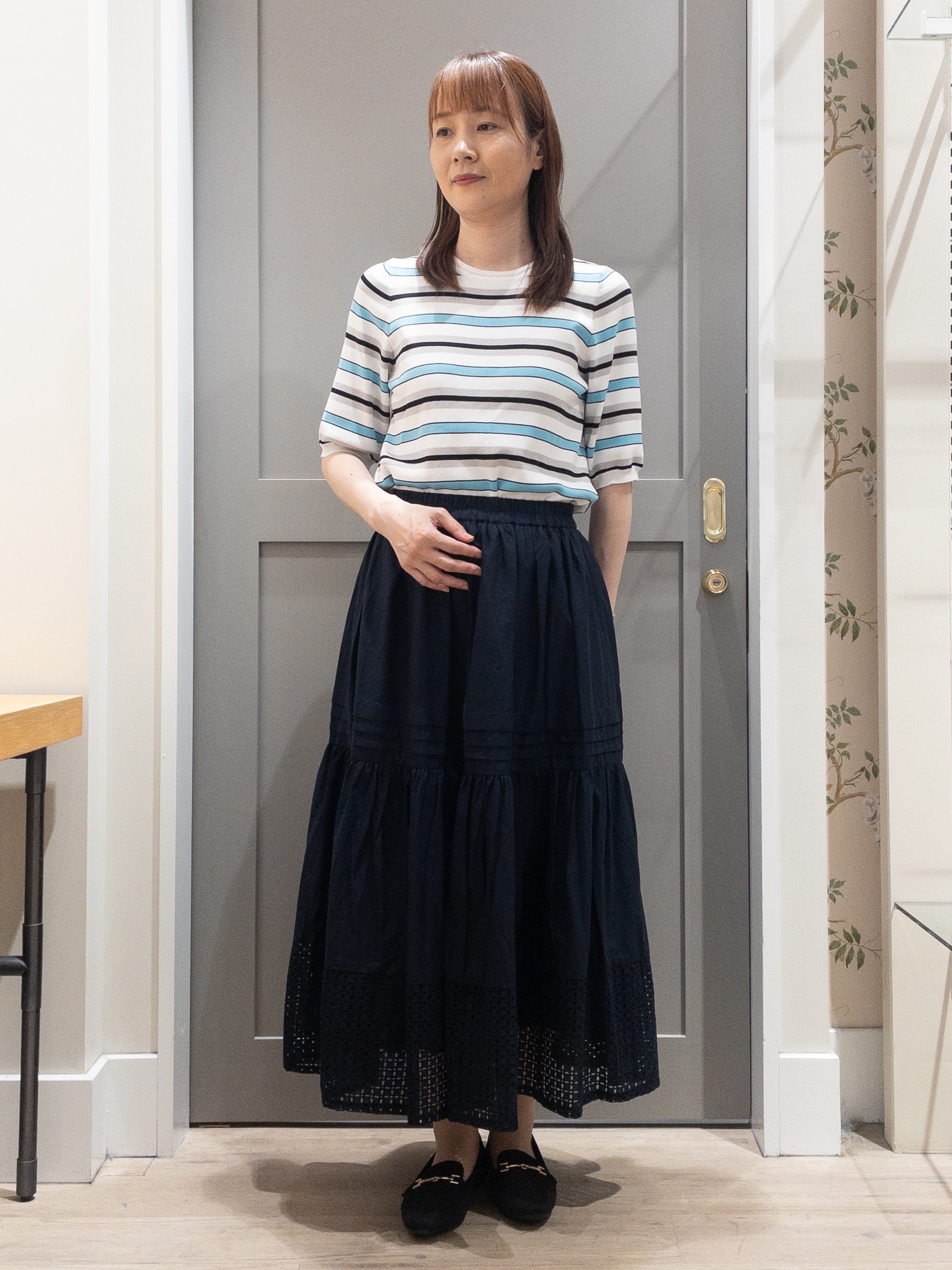 おみつさんの「grove｜着心地軽やか、動きやすいストレッチデニムジャケット」を使ったコーディネート