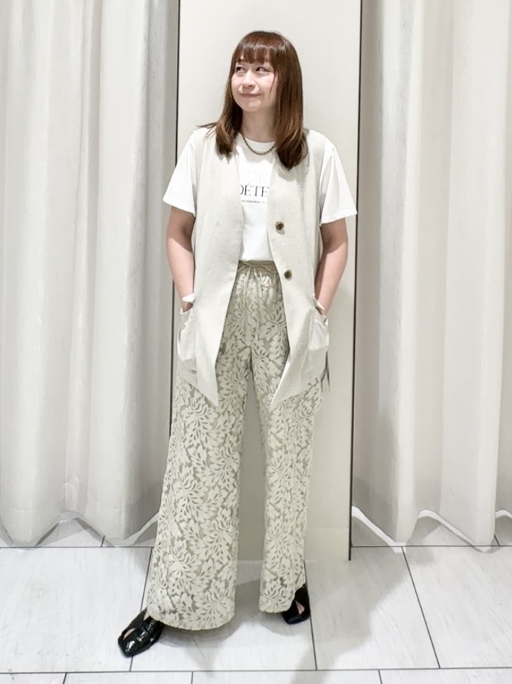ʏᴜᴋɪᴋᴏさんの「UNTITLED｜【セットアップ可/UV/接触冷感】スラブキーネックジレ」を使ったコーディネート