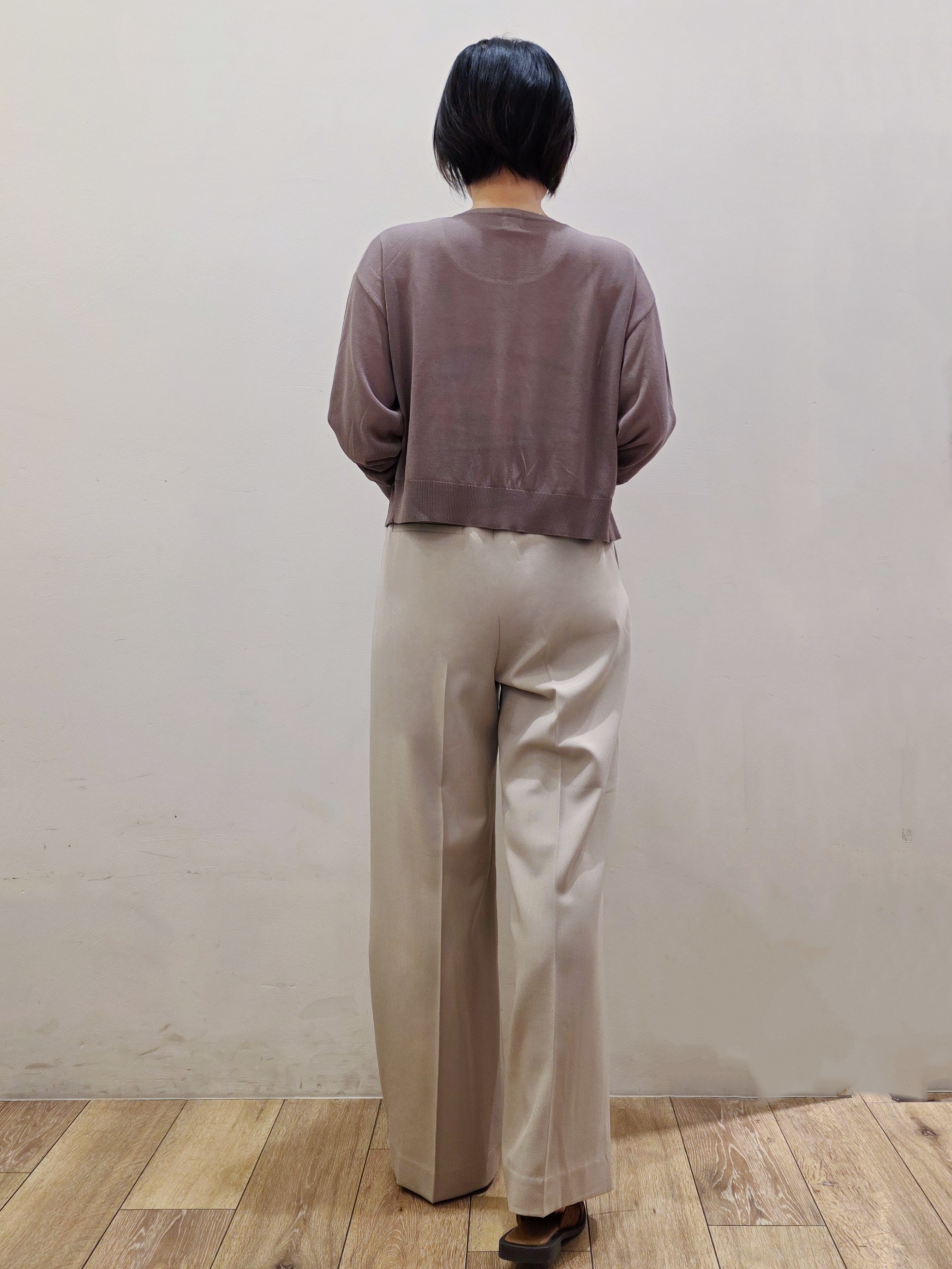 yuyuさんの「OPAQUE.CLIP｜配色スナップニットカーディガン【洗濯機OK】」を使ったコーディネート