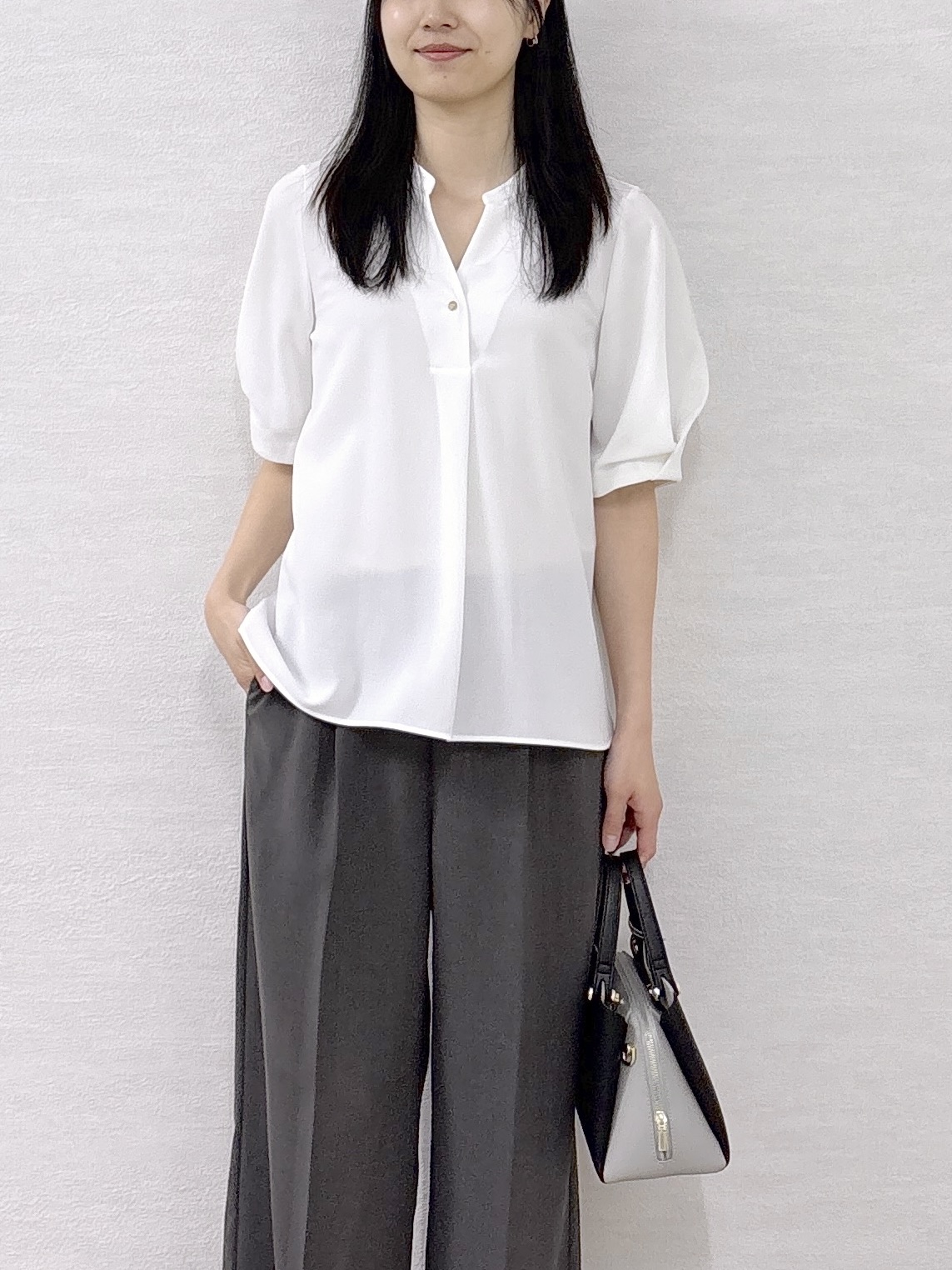 sachikoさんの「OPAQUE.CLIP｜【UV／接触冷感】ダブルブレストジャケット《防シワ加工／洗える》」を使ったコーディネート