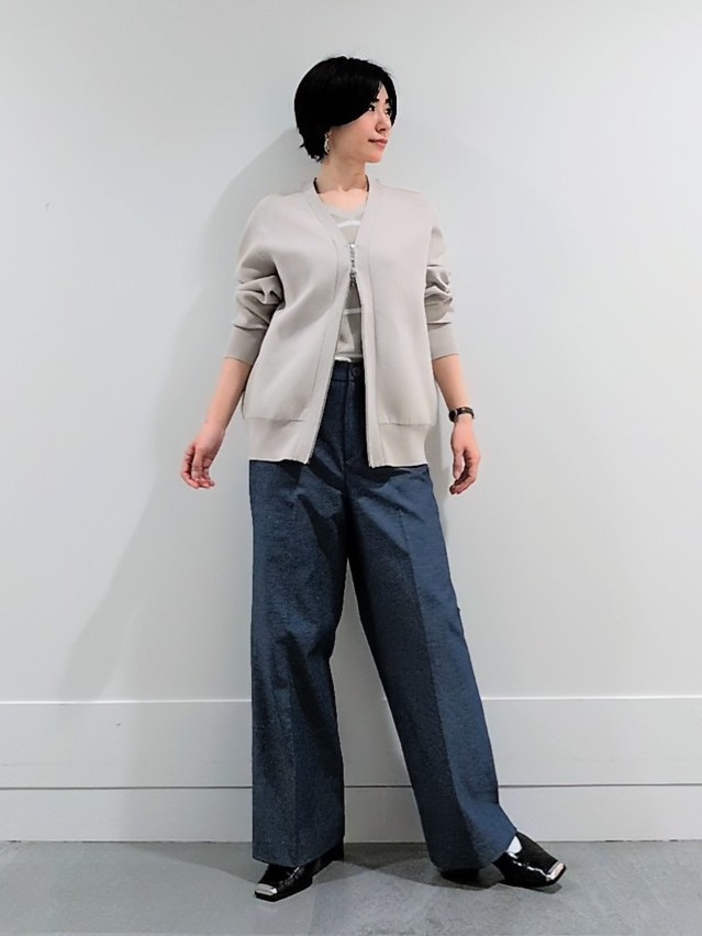 ミズタさんの「UNTITLED｜【軽羽織り/セットアップ可】ジップアップニットカーディガン」を使ったコーディネート