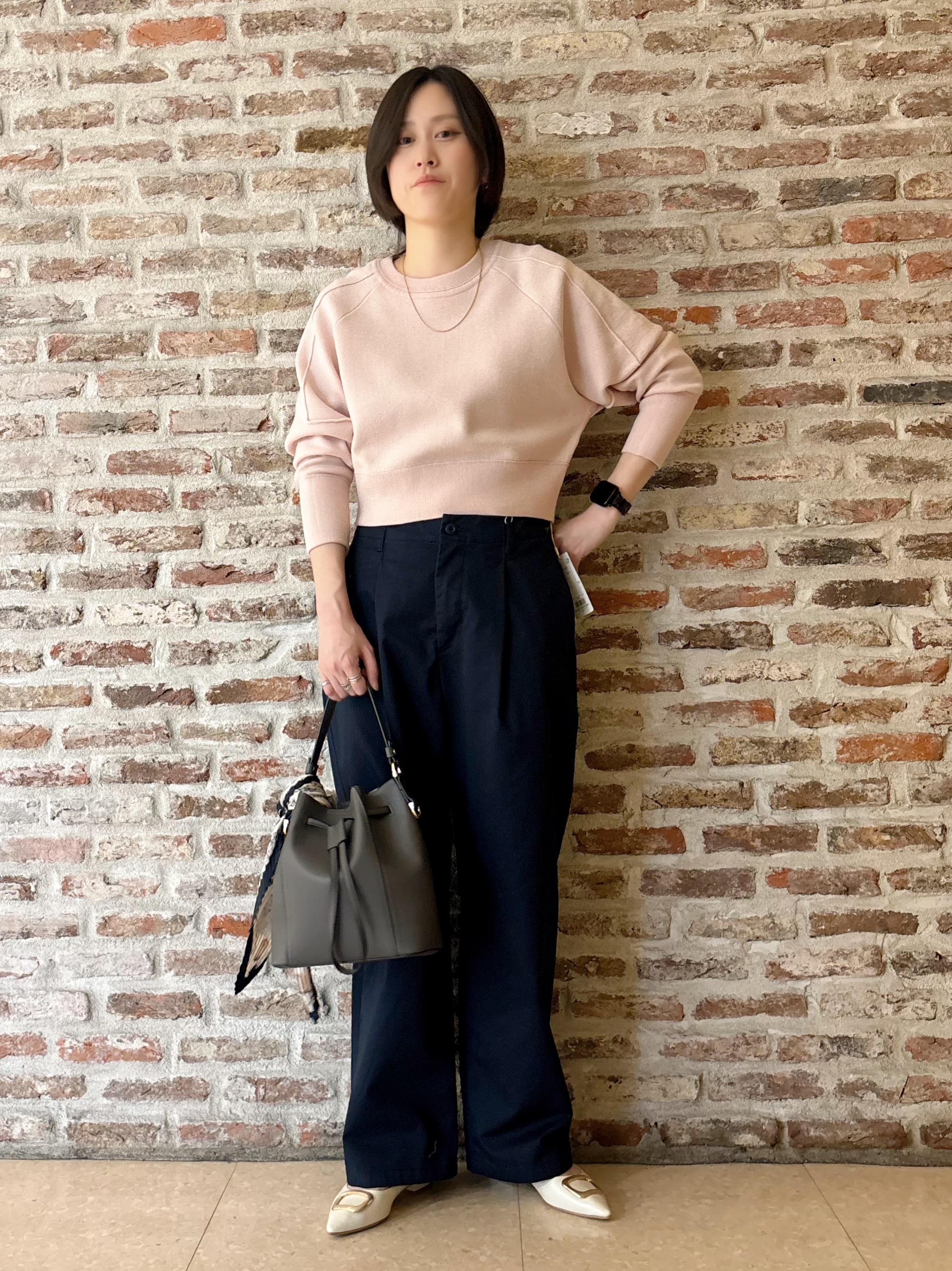 しばさんの「THE SHOP TK｜【ウエスト調節可能ですっきり見え】フーデットブルゾン/洗える」を使ったコーディネート