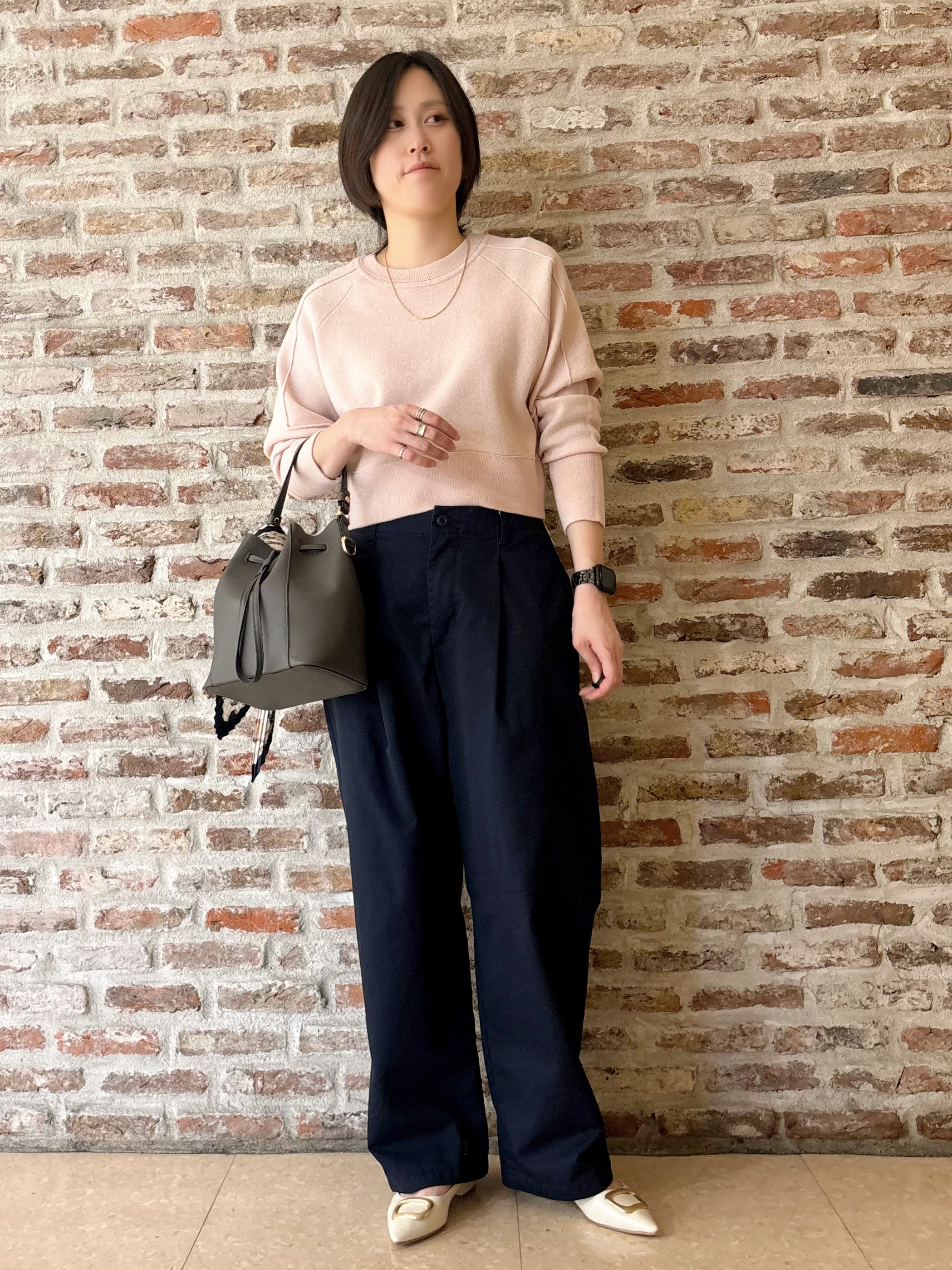 しばさんの「THE SHOP TK｜【ウエスト調節可能ですっきり見え】フーデットブルゾン/洗える」を使ったコーディネート