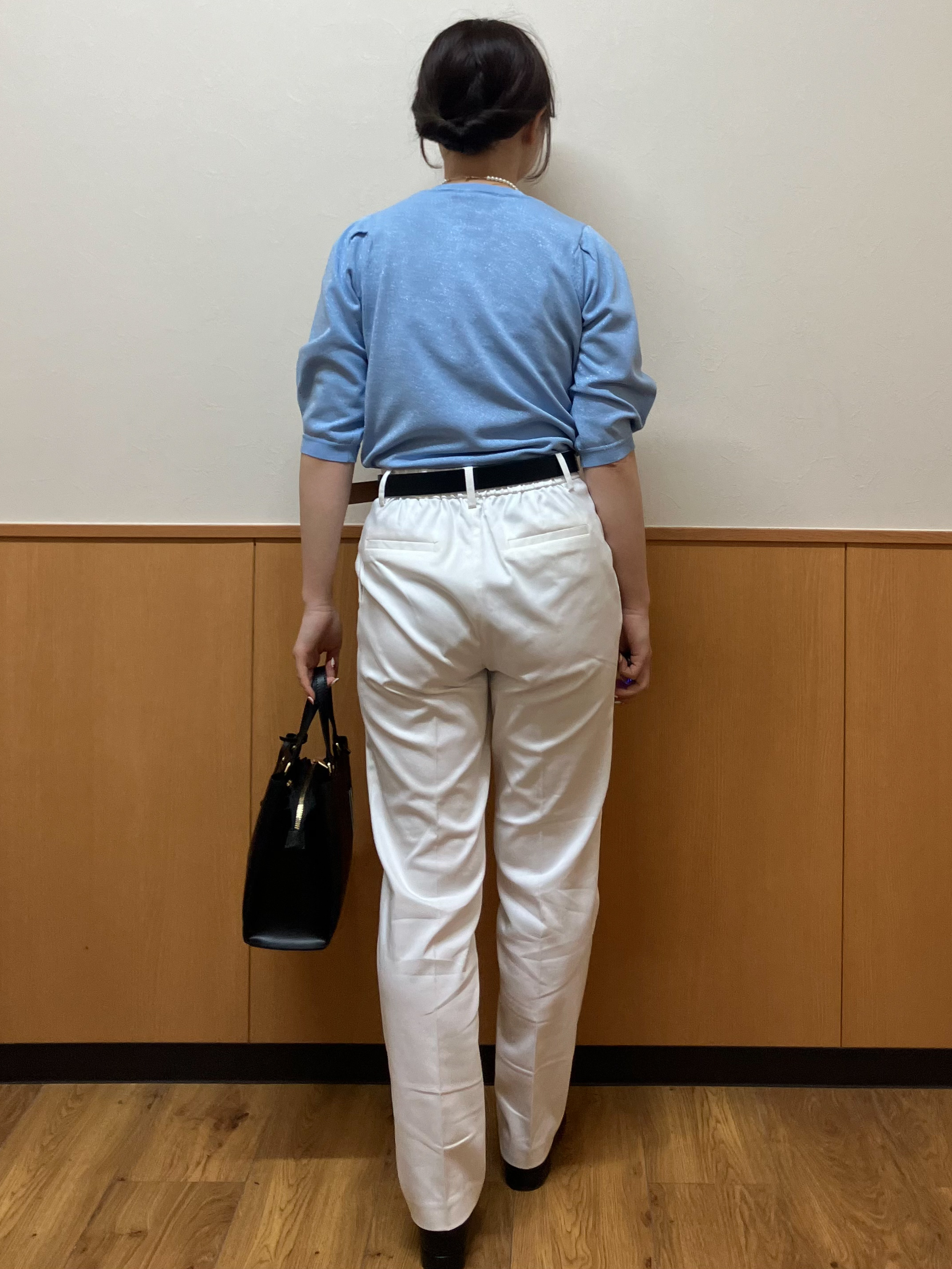 MAYUKIさんの「index｜【UVケア】6分袖タックスリーブニット《洗濯機OK／XS～LL／9col》」を使ったコーディネート