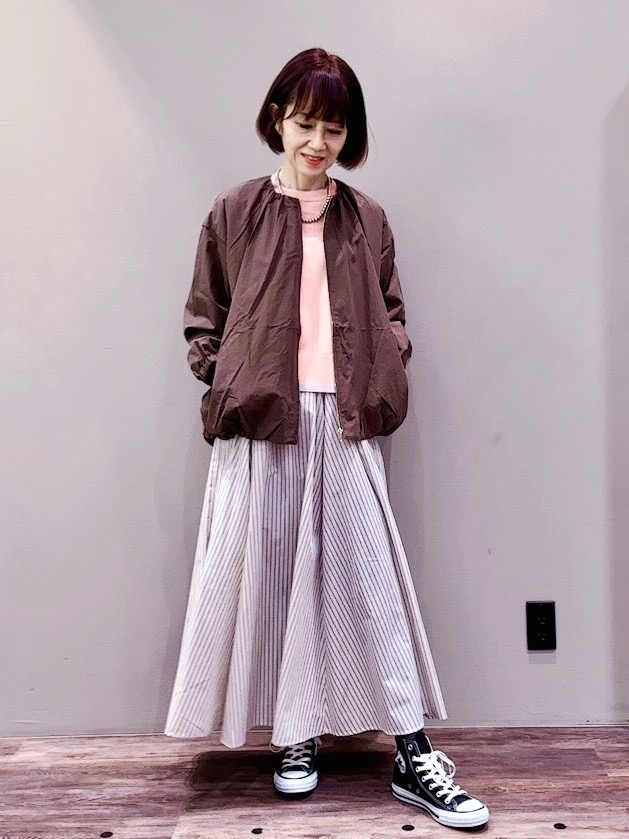 Satoさんの「Dessin｜【洗える】コットンナイロンバルーンヘムブルゾン」を使ったコーディネート