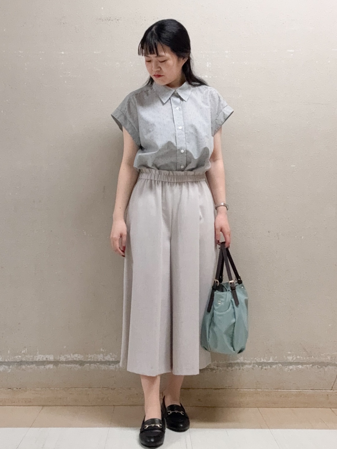  Aさんの「Reflect｜【接触冷感】フレンチスリーブシャツブラウス」を使ったコーディネート