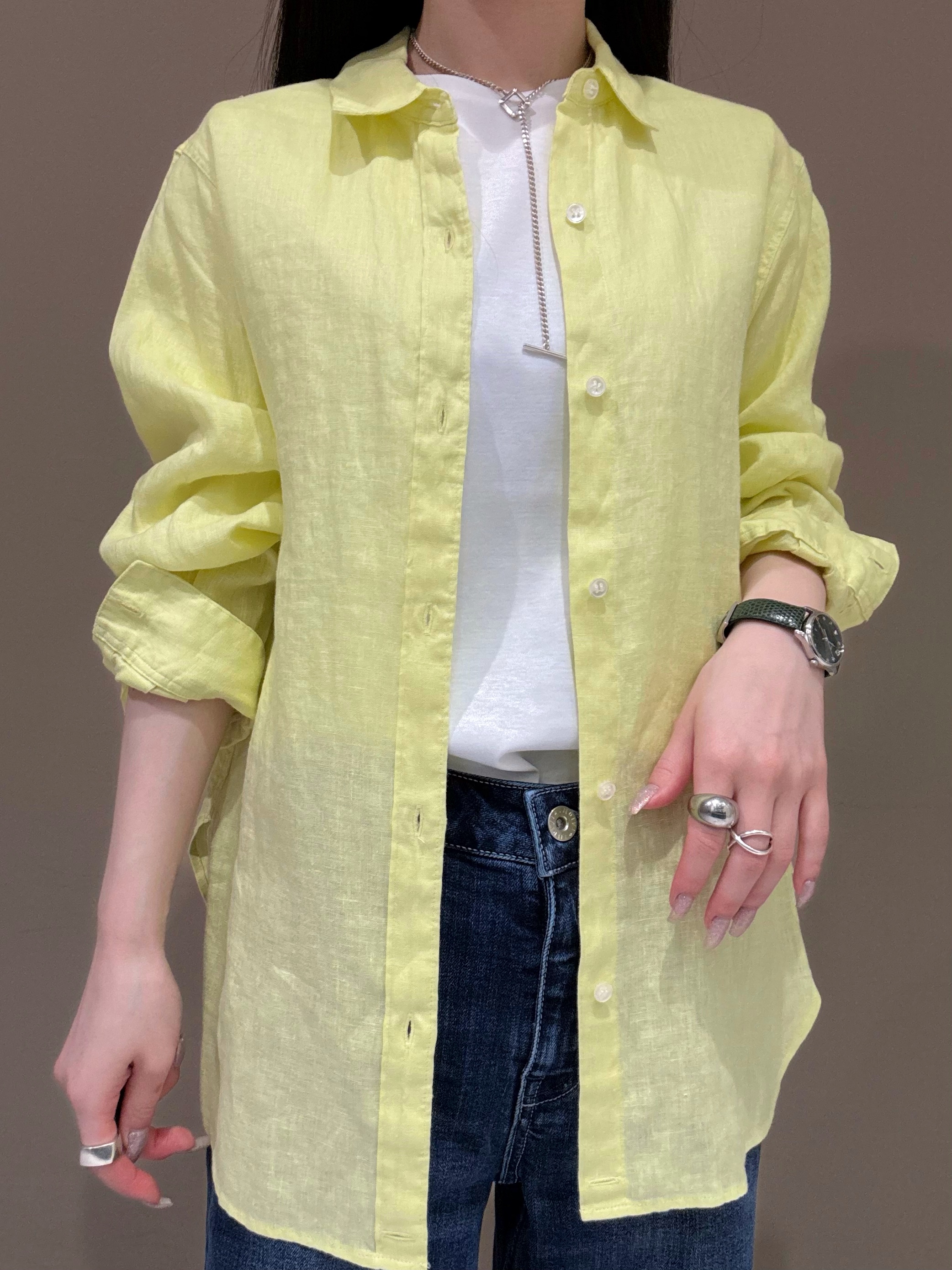 KEIKOさんの「INDIVI｜【接触冷感／2WAY】カシュクールリネンシャツ」を使ったコーディネート