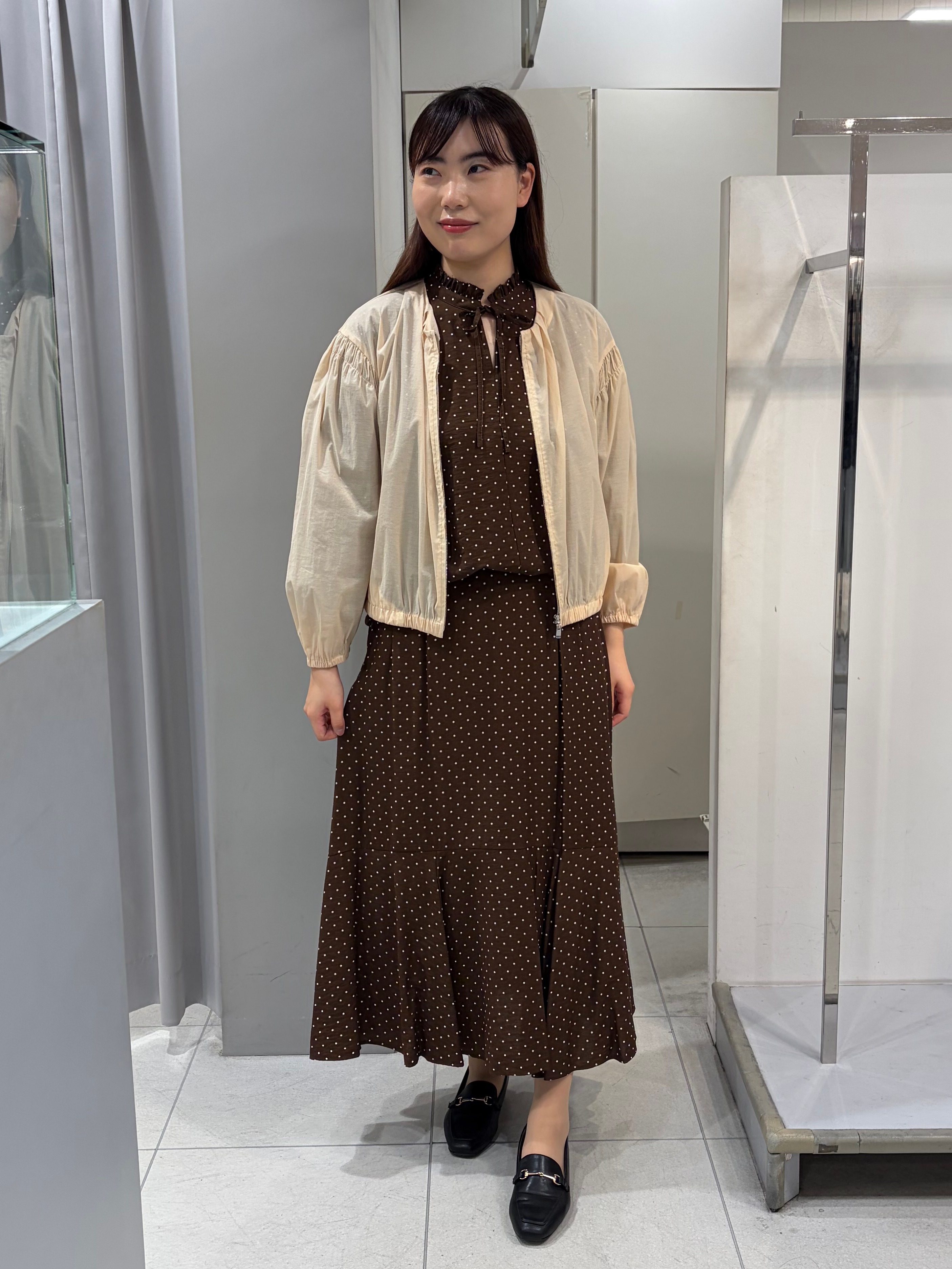 AZUSAさんの「Reflect｜フロントファスナーシアーブルゾン」を使ったコーディネート