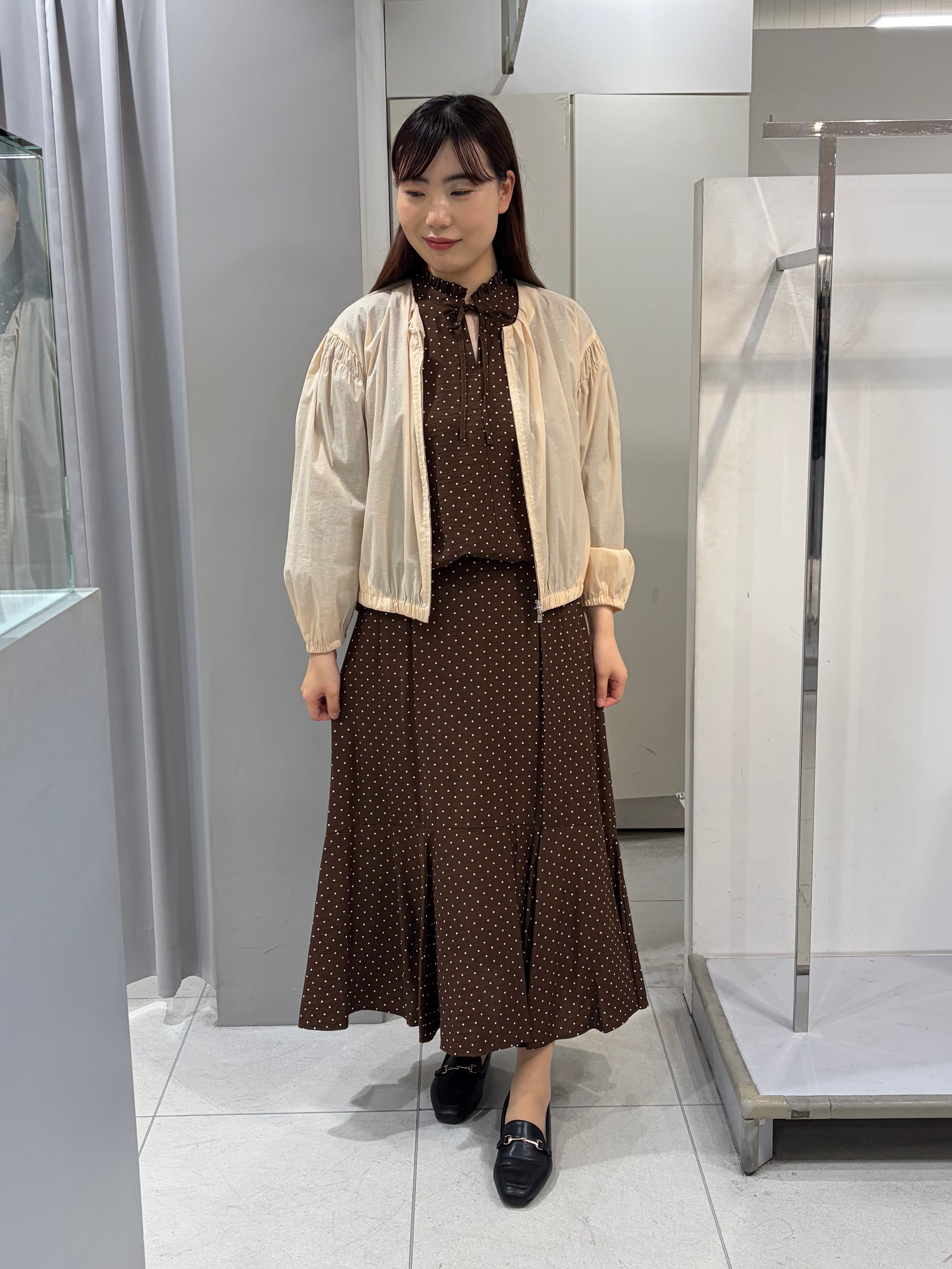 AZUSAさんの「Reflect｜フロントファスナーシアーブルゾン」を使ったコーディネート