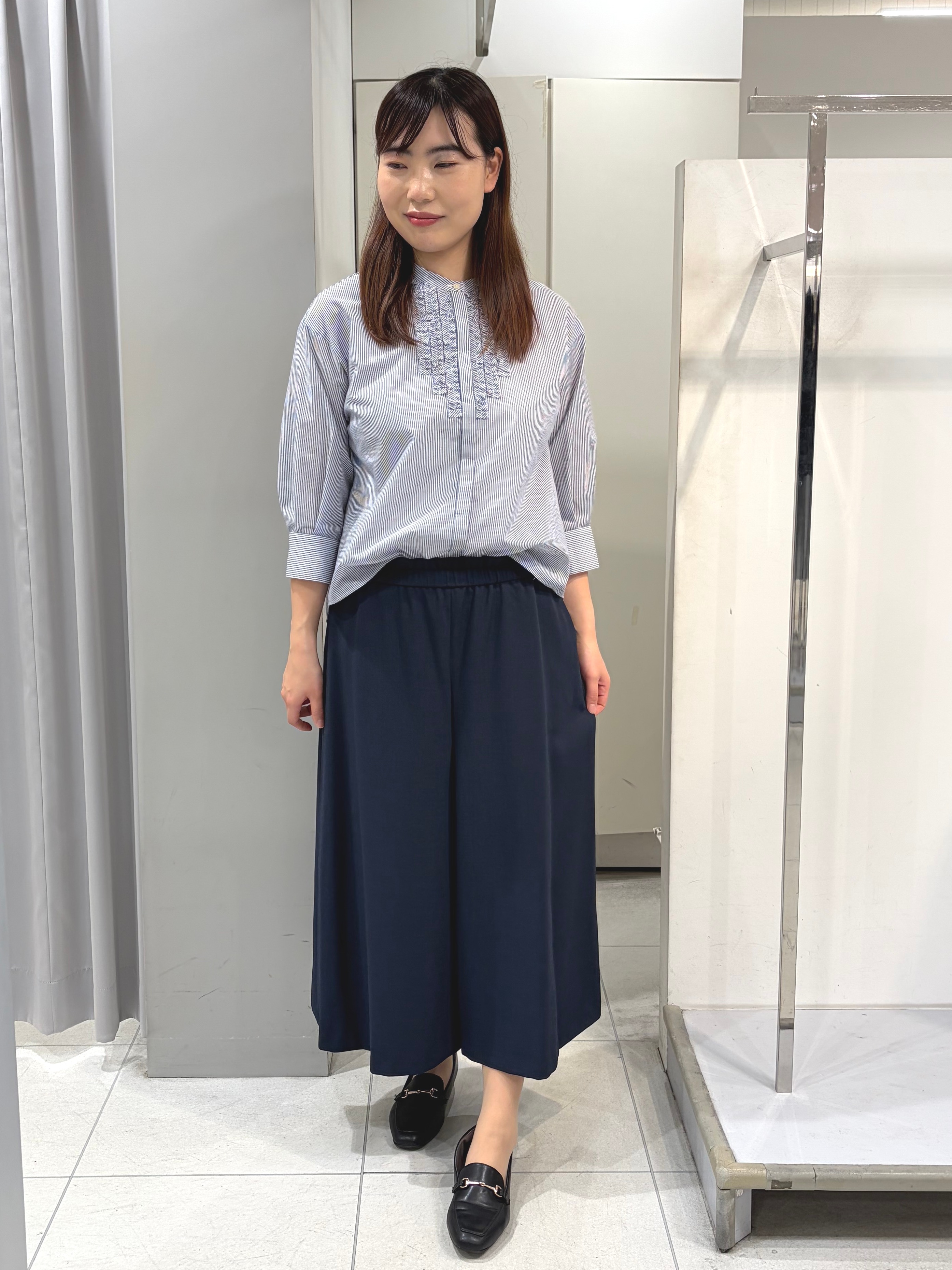 AZUSAさんの「Reflect｜【接触冷感】八分袖フロントフリルブラウス」を使ったコーディネート