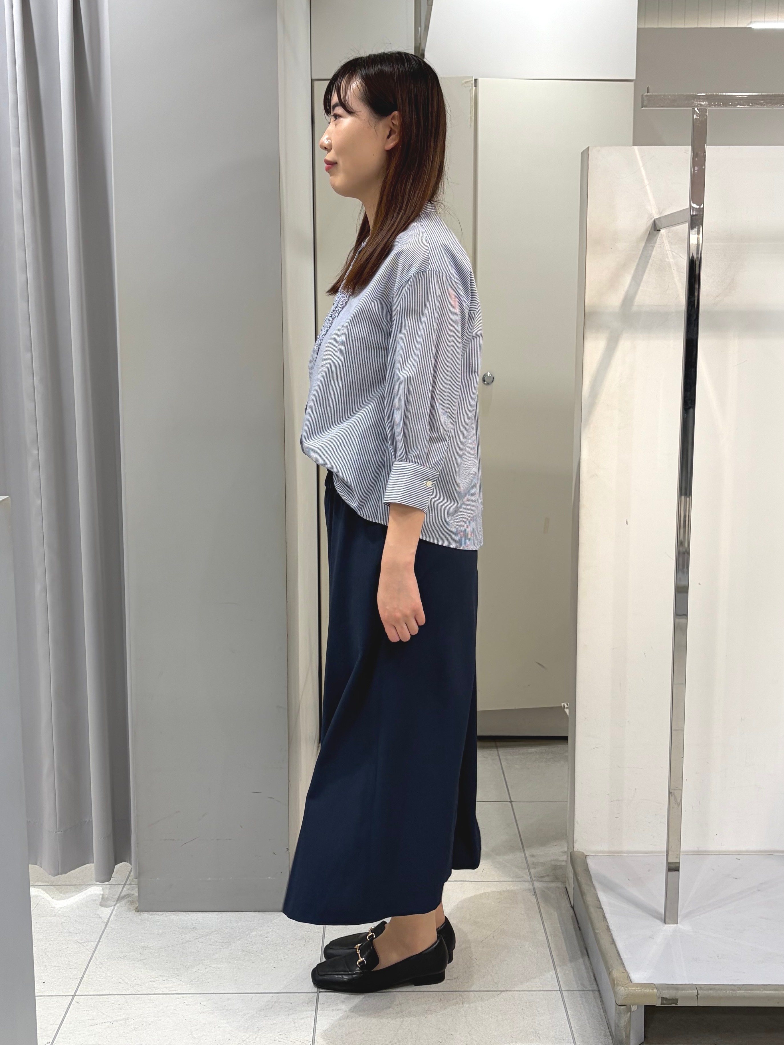 AZUSAさんの「Reflect｜【接触冷感】八分袖フロントフリルブラウス」を使ったコーディネート