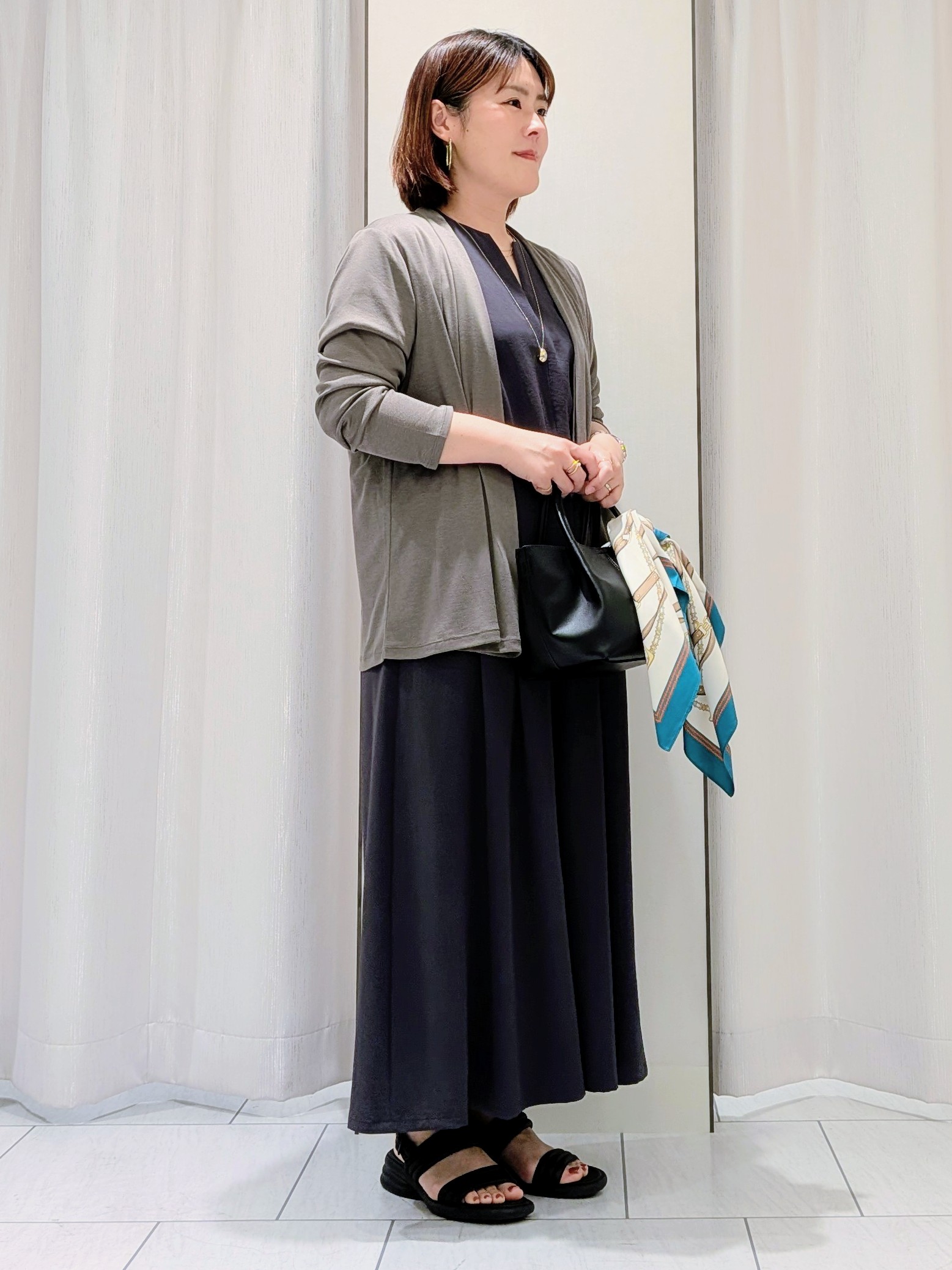 Onumaさんの「UNTITLED｜【接触冷感/UVカット/遮熱機能】フライスジャージカーディガン」を使ったコーディネート