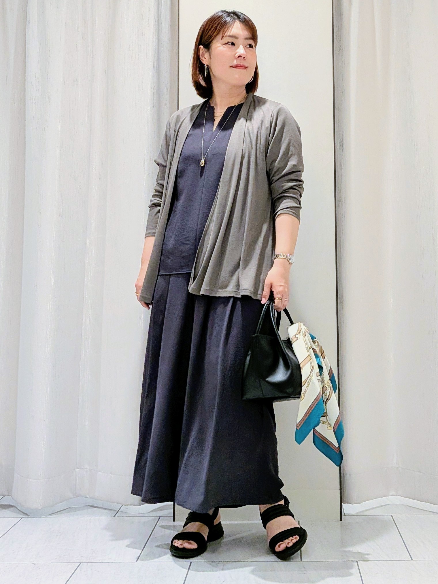 Onumaさんの「UNTITLED｜【接触冷感/UVカット/遮熱機能】フライスジャージカーディガン」を使ったコーディネート