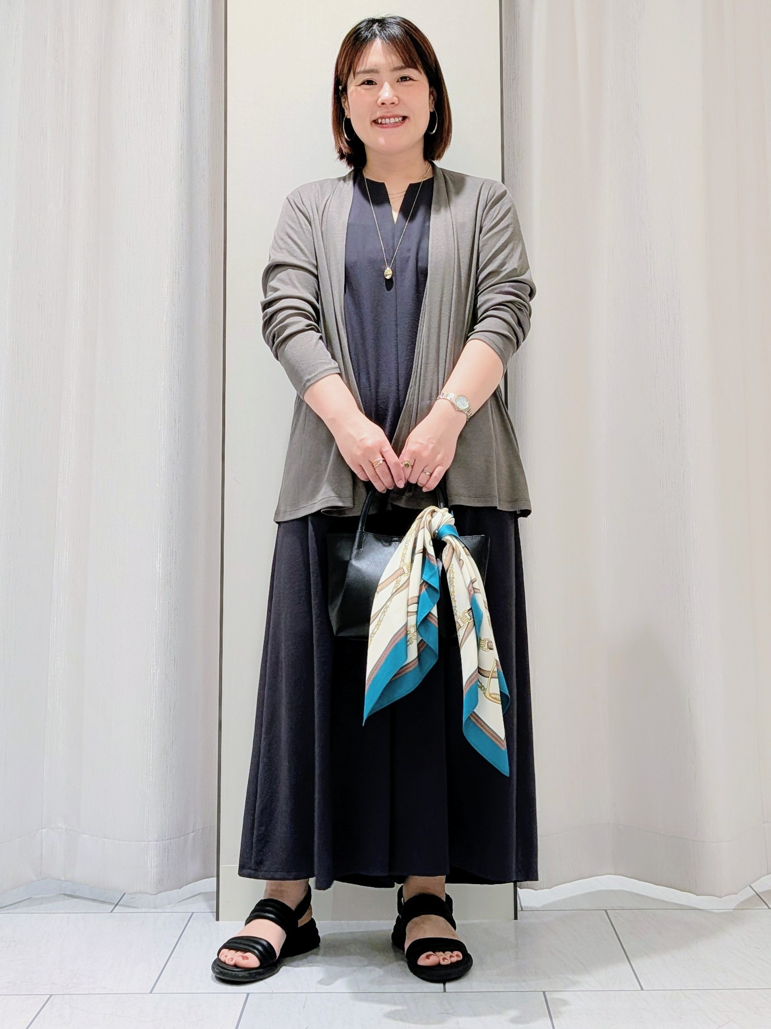 Onumaさんの「UNTITLED｜【接触冷感/UVカット/遮熱機能】フライスジャージカーディガン」を使ったコーディネート