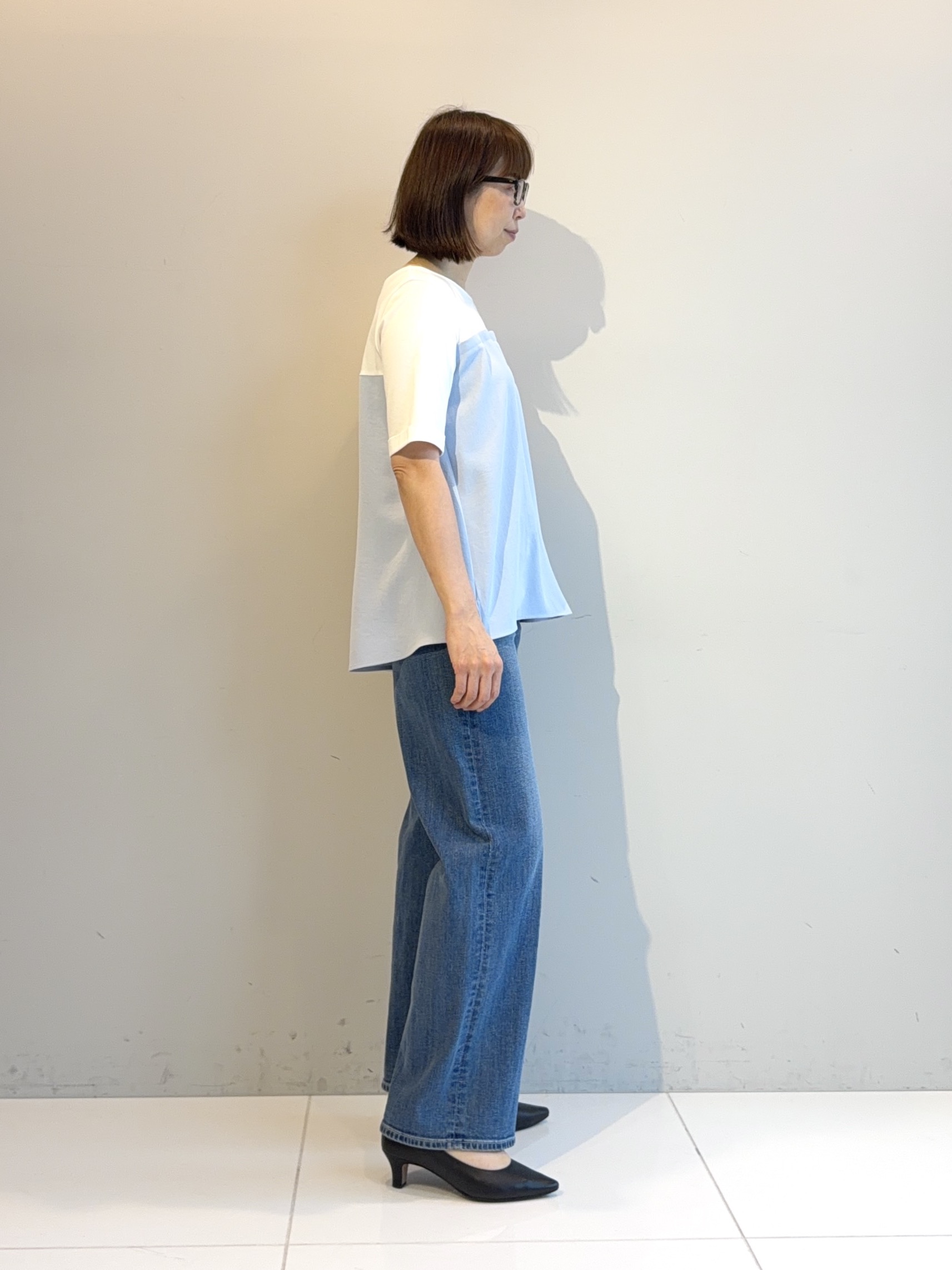 murayamaさんの「INDIVI｜【着る日傘／SETUP可能】ビスチェレイヤード風トップス」を使ったコーディネート
