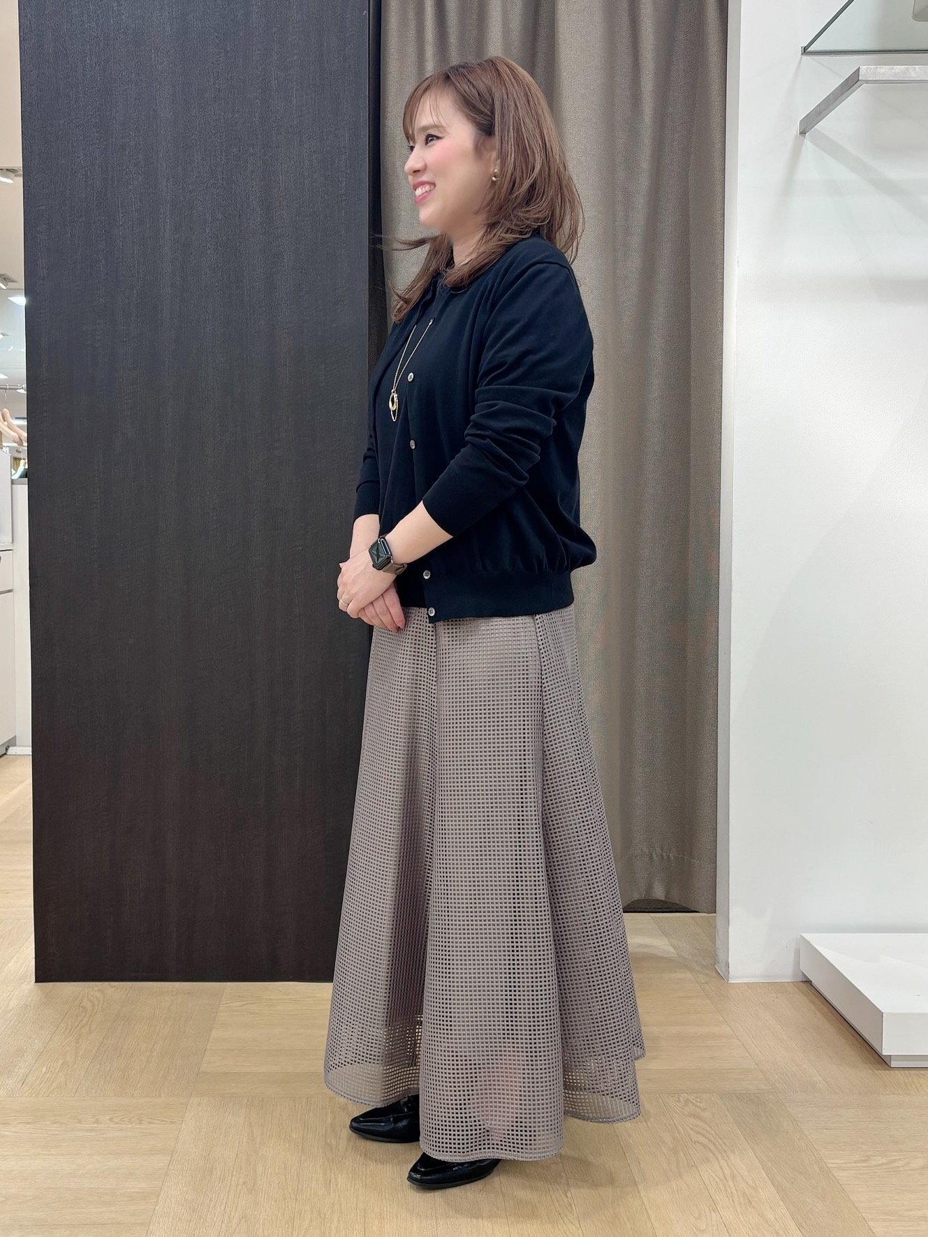 Keiさんの「UNTITLED｜【9色展開/アンサンブル可】コットンクルーネックカーディガン」を使ったコーディネート