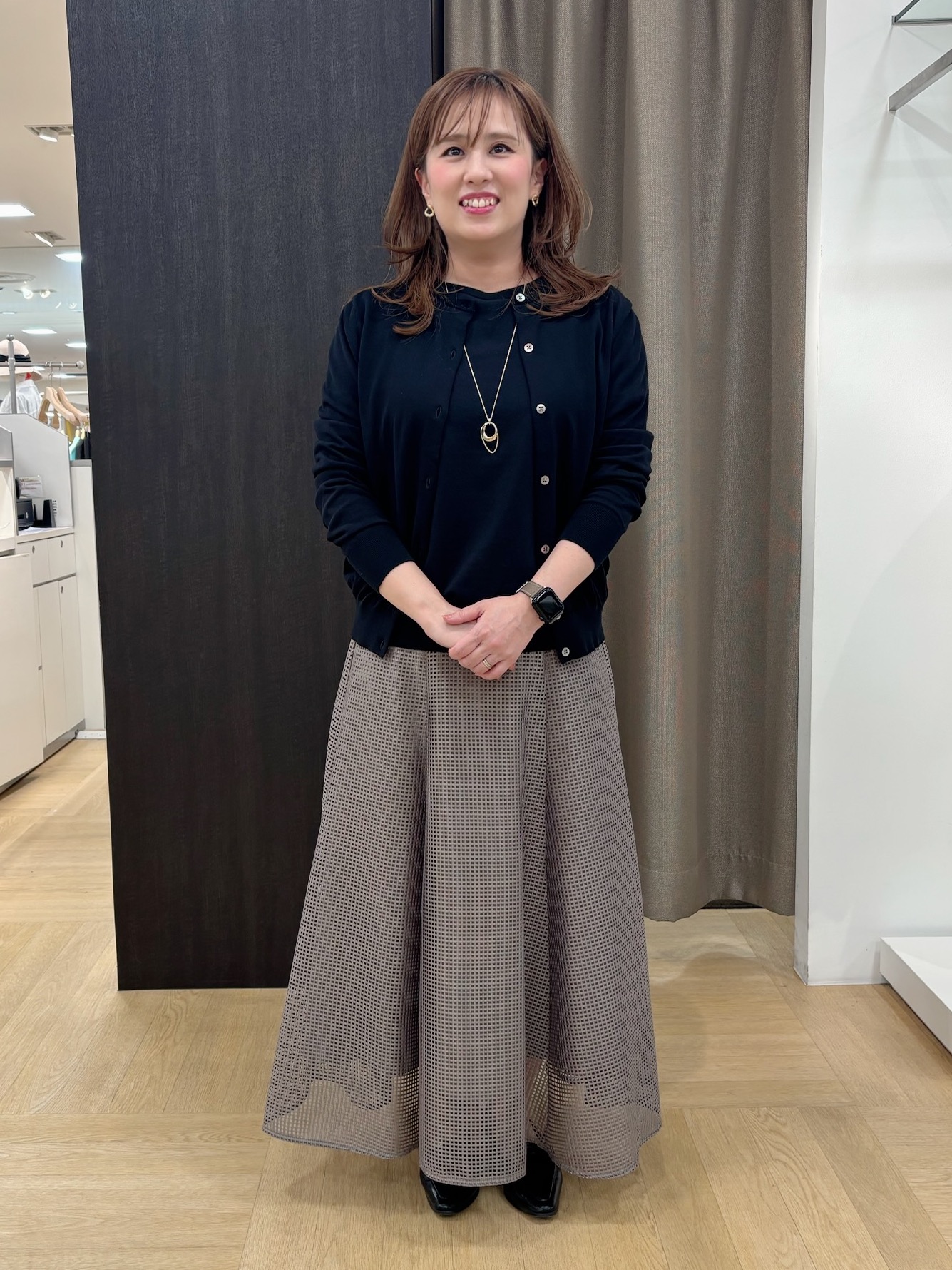 Keiさんの「UNTITLED｜【9色展開/アンサンブル可】コットンクルーネックカーディガン」を使ったコーディネート