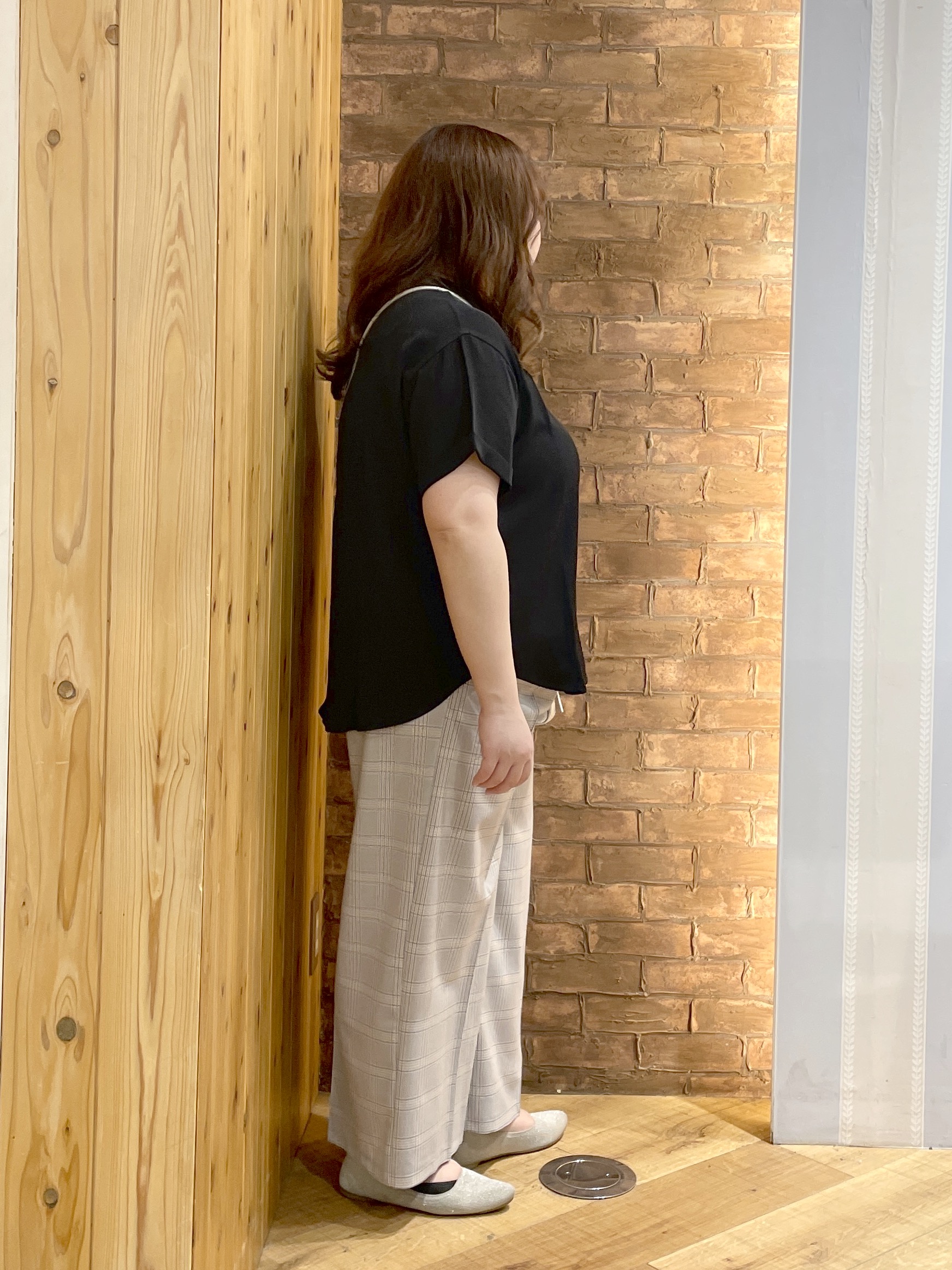 Risaさんの「SHOO･LA･RUE｜【ひんやり/UV/S-LL/セットアップ可】やみつきになる肌触り さらさらぷるんトップス」を使ったコーディネート