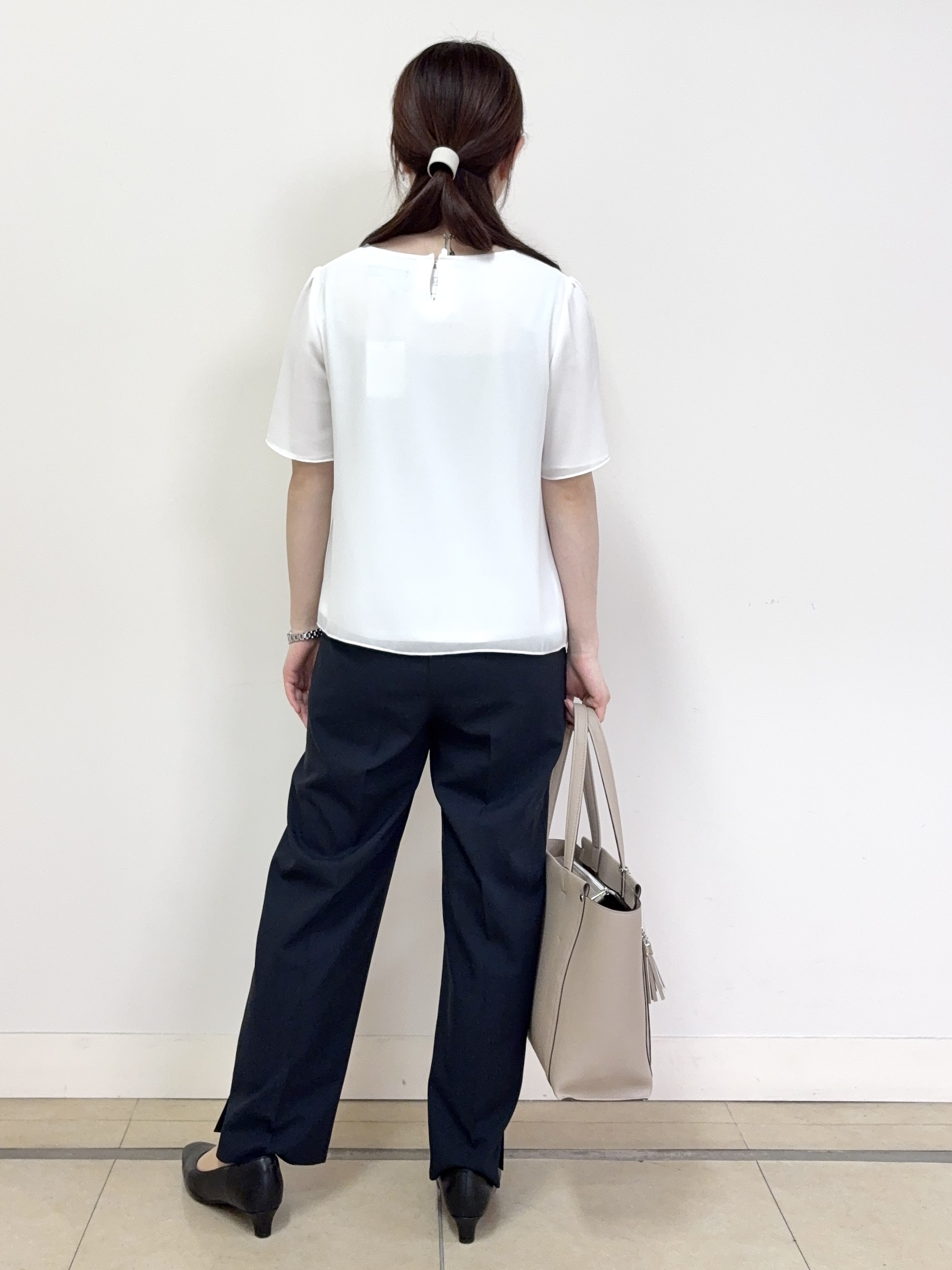 mikiさんの「Reflect｜【UVカット／接触冷感】五分袖シフォンブラウス」を使ったコーディネート