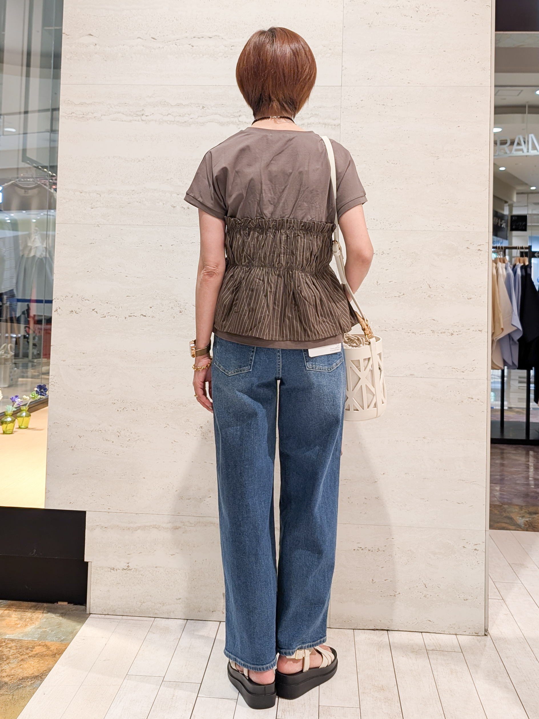 kemyさんの「OPAQUE.CLIP｜ビスチェドッキングTシャツ【洗濯機OK】」を使ったコーディネート