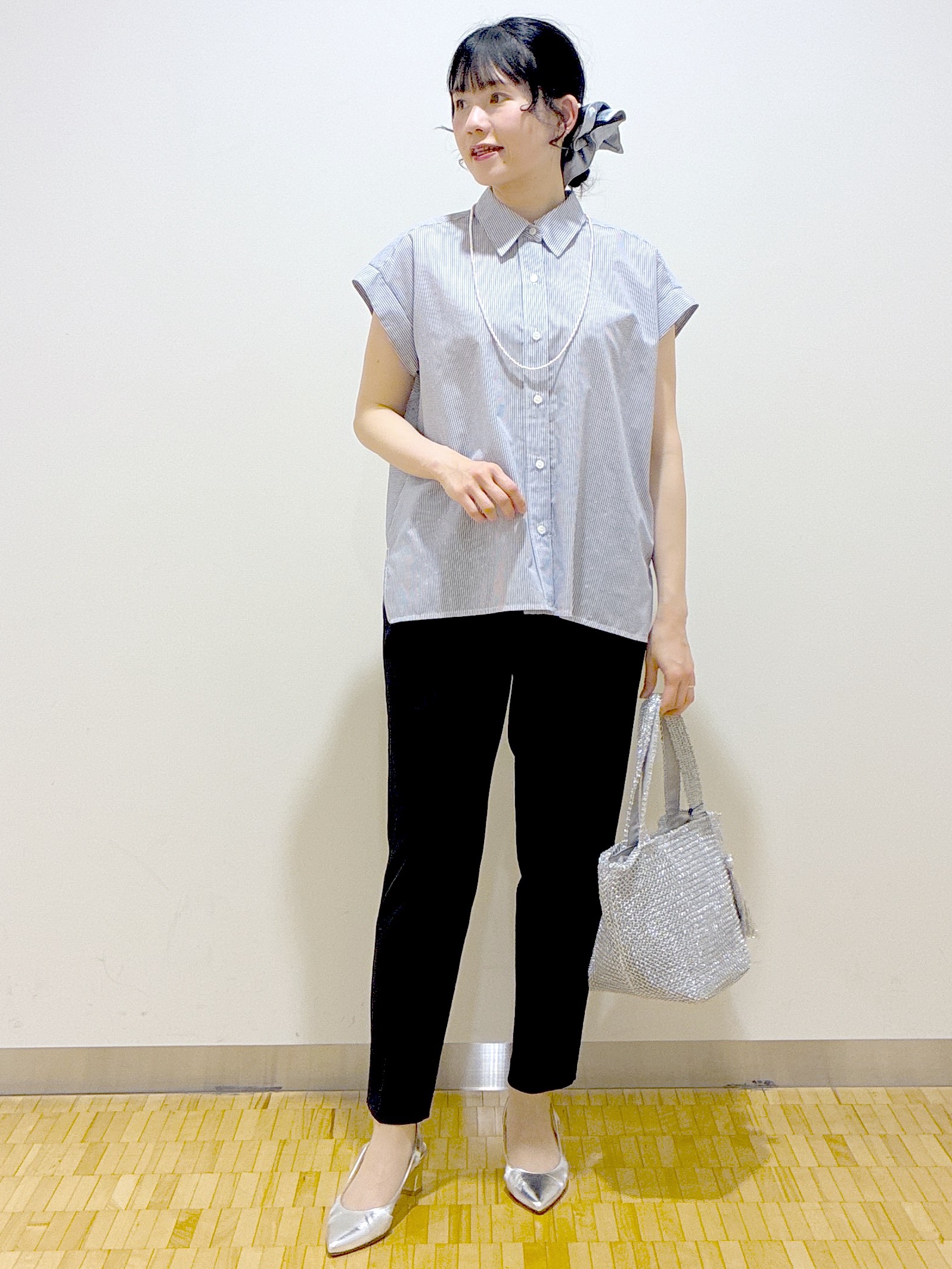  beni_gingerさんの「Reflect｜【接触冷感】フレンチスリーブシャツブラウス」を使ったコーディネート