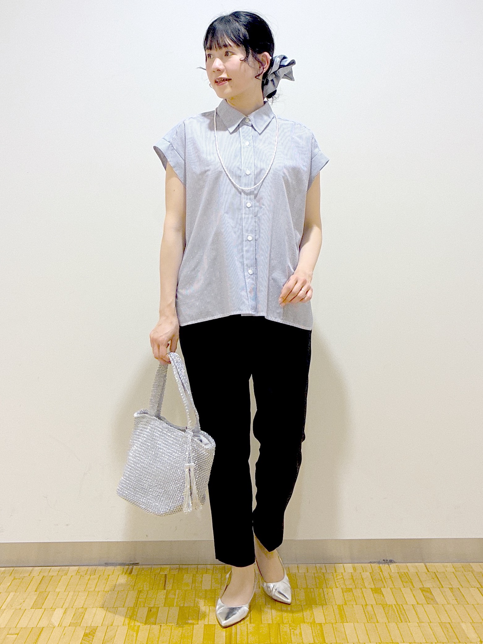  beni_gingerさんの「Reflect｜【接触冷感】フレンチスリーブシャツブラウス」を使ったコーディネート