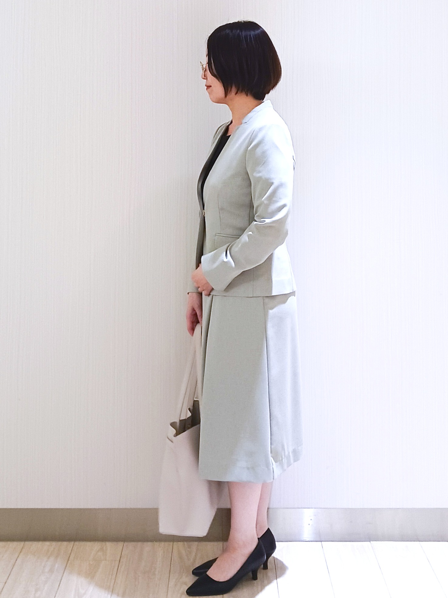 KaHoさんの「index｜【接触冷感／吸水速乾】ノーカラージャケット／セットアップ対応可《洗える／防シワ／ストレッチ》」を使ったコーディネート