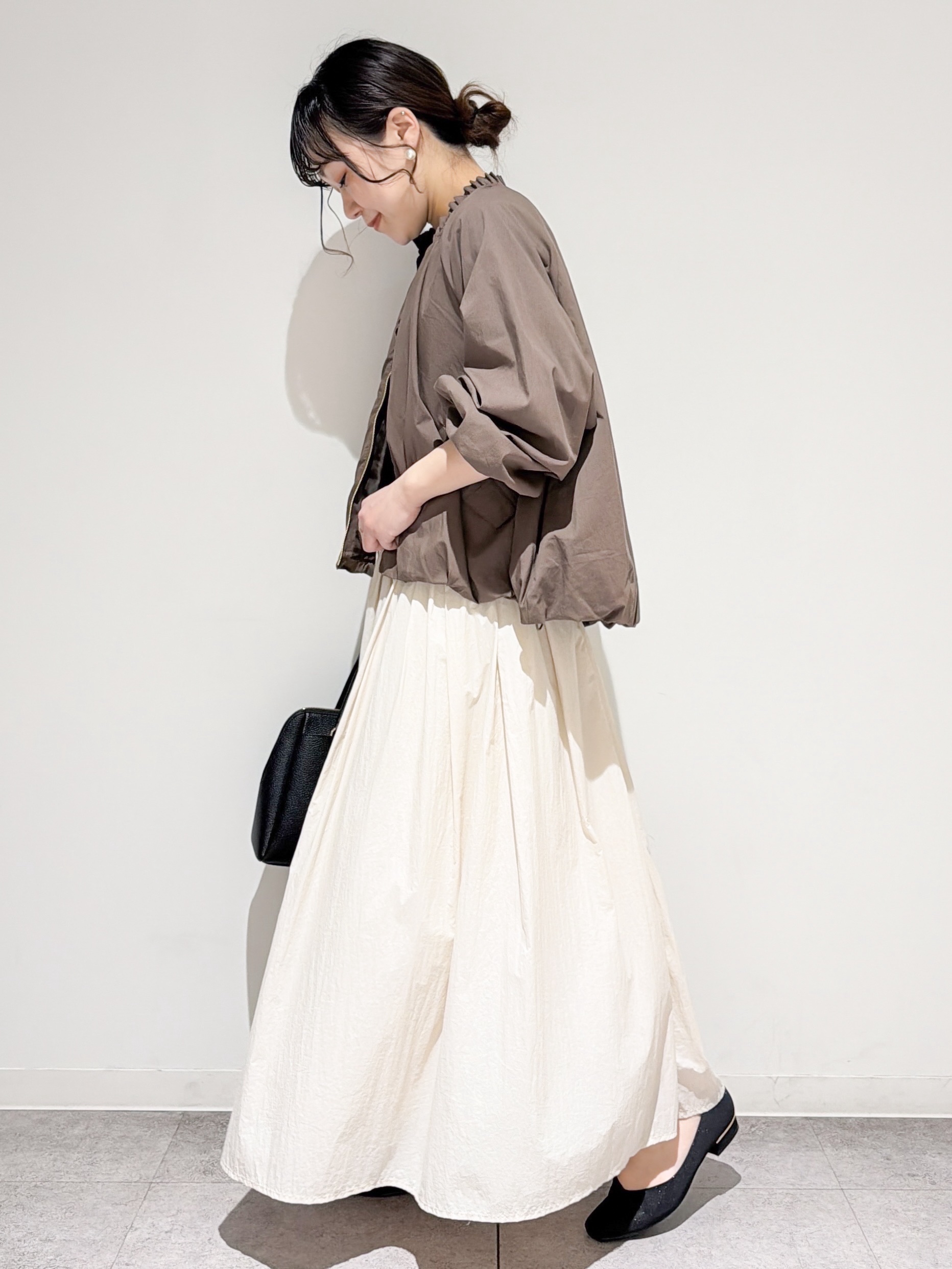 すずママさんの「OPAQUE.CLIP｜撥水 裾バルーンブルゾン【洗濯機OK】」を使ったコーディネート
