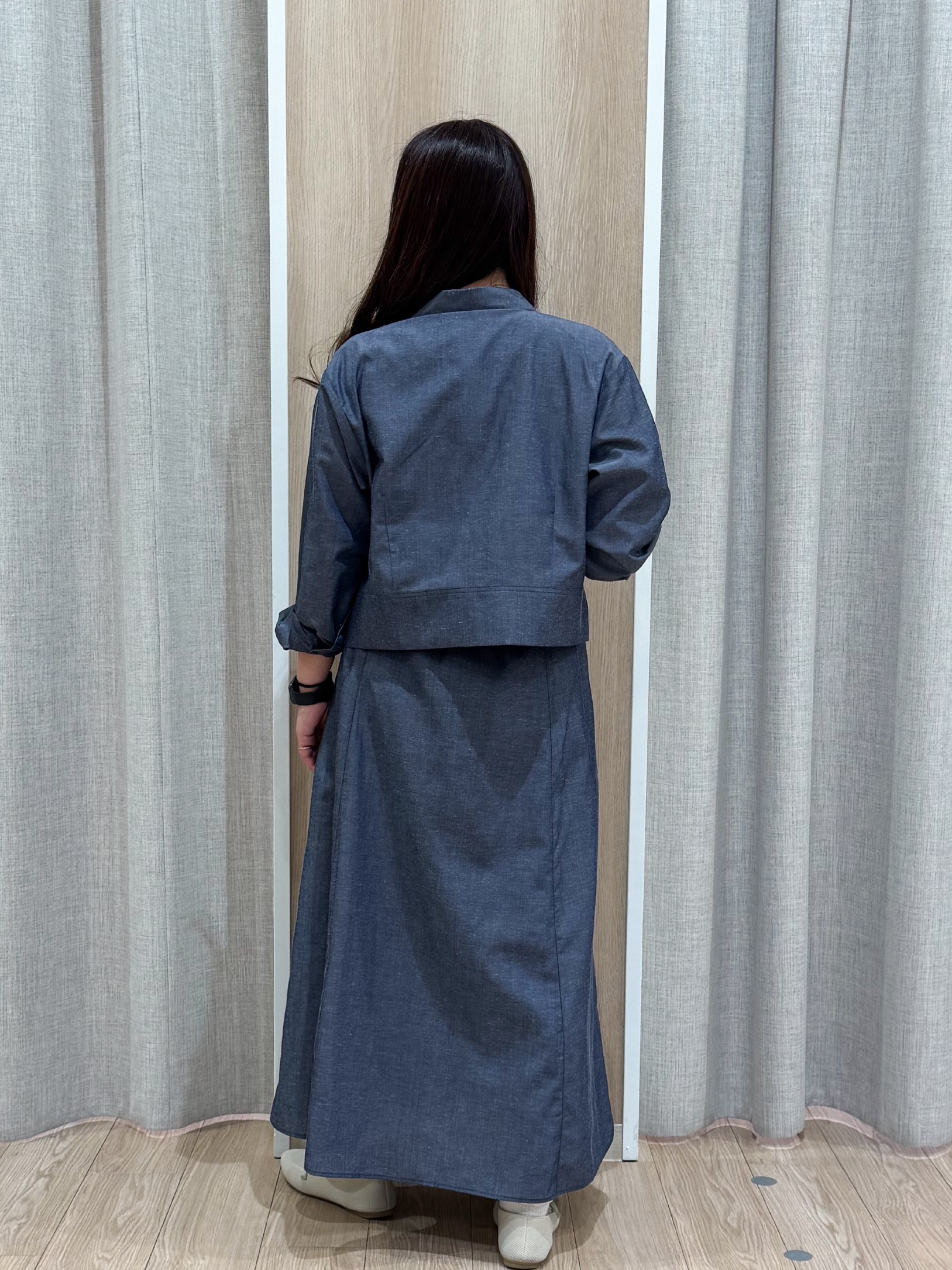 sachiさんの「grove｜【貴島明日香さん着用／イージーケア／接触冷感】麻混クロップドシャツ」を使ったコーディネート