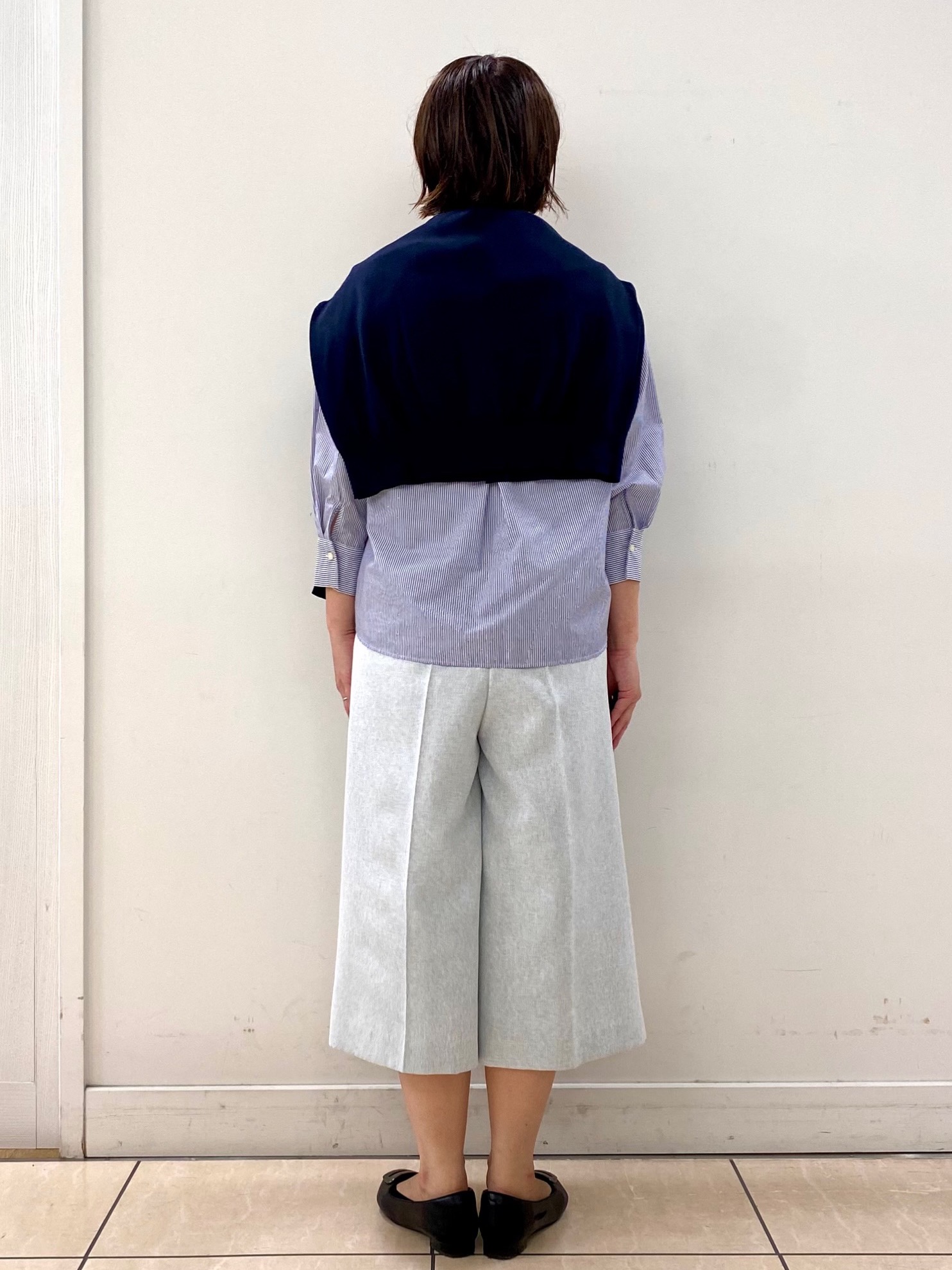 ksmさんの「Reflect｜【接触冷感】八分袖フロントフリルブラウス」を使ったコーディネート