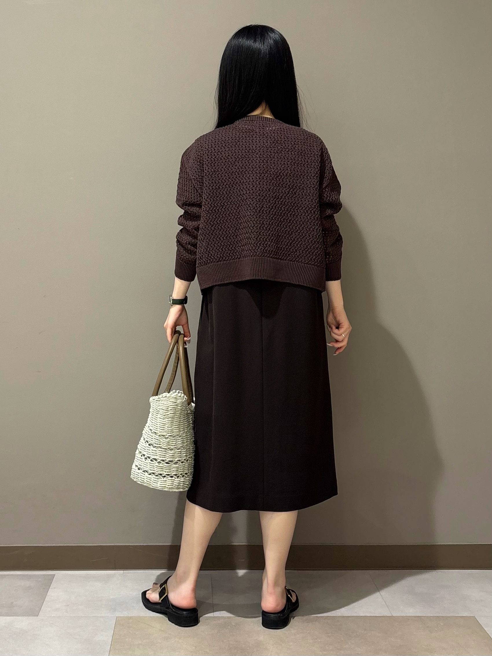 KEIKOさんの「INDIVI｜【洗える／コットン】メッシュジップニットカーディガン」を使ったコーディネート