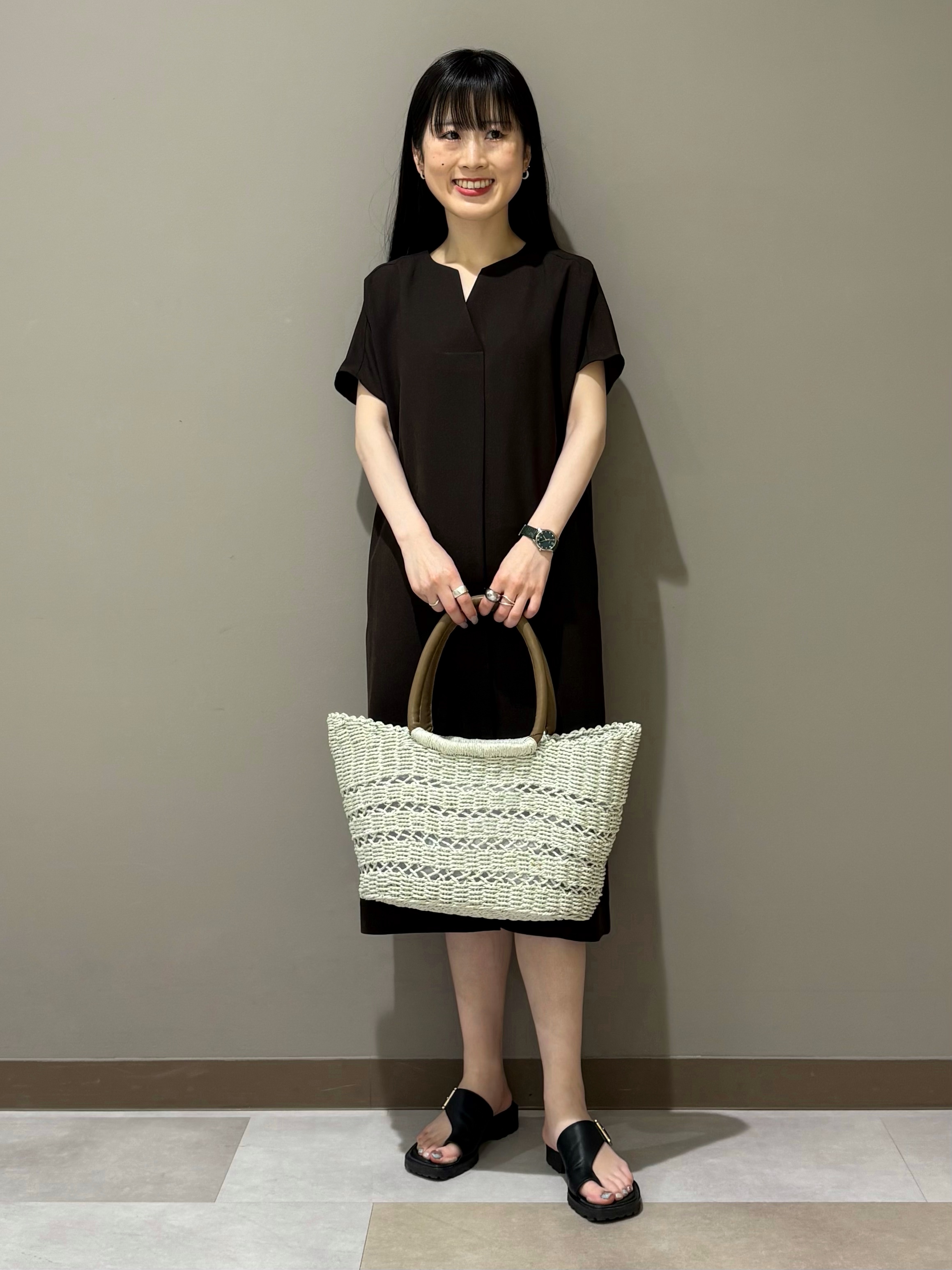 KEIKOさんの「INDIVI｜【洗える／コットン】メッシュジップニットカーディガン」を使ったコーディネート