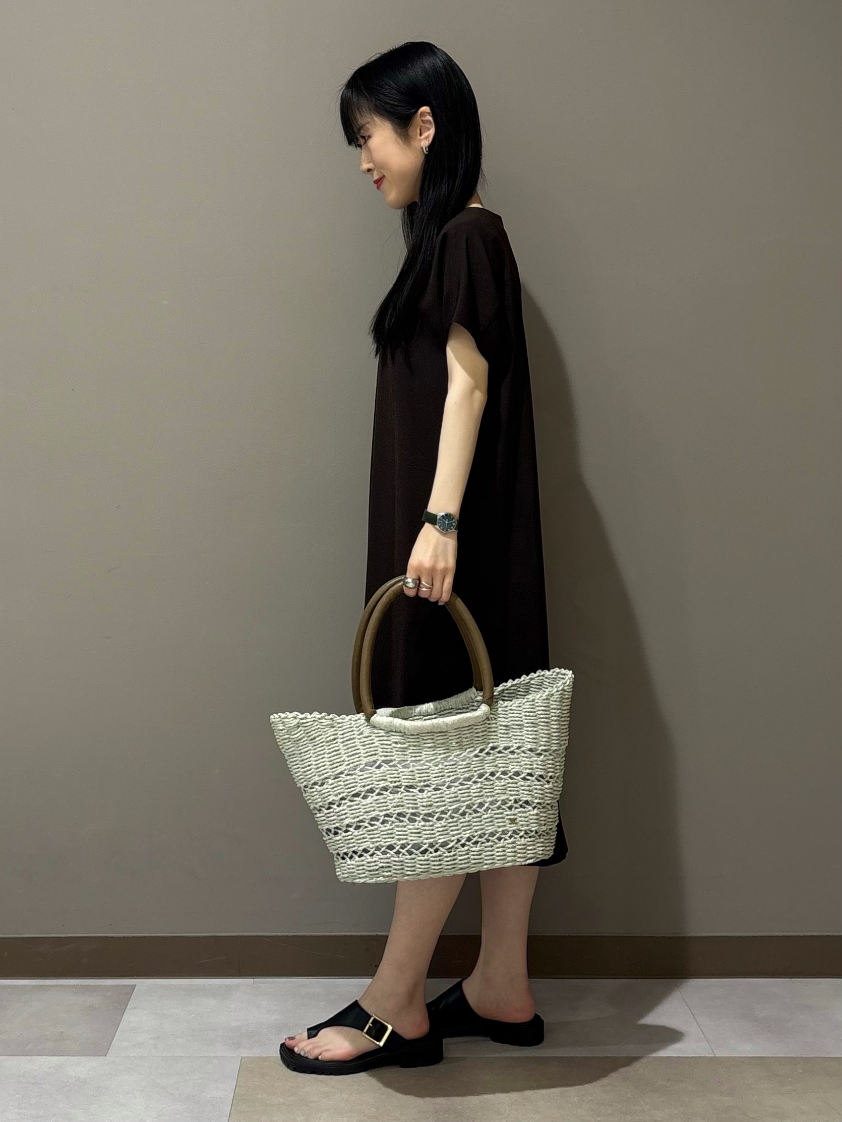 KEIKOさんの「INDIVI｜【洗える／コットン】メッシュジップニットカーディガン」を使ったコーディネート