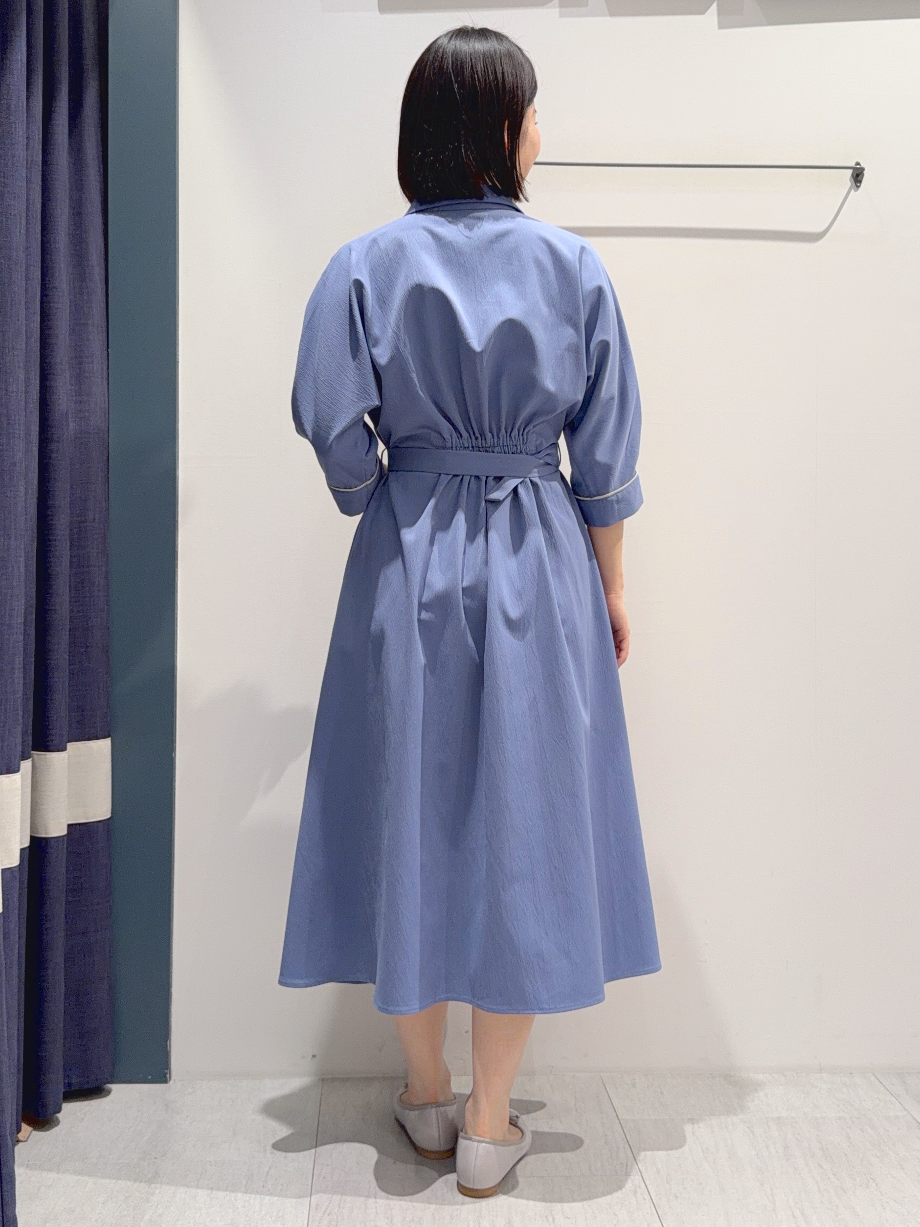 あんりさんの「grove｜【貴島明日香さん着用・美シルエット】ウエストタック配色ワンピース」を使ったコーディネート