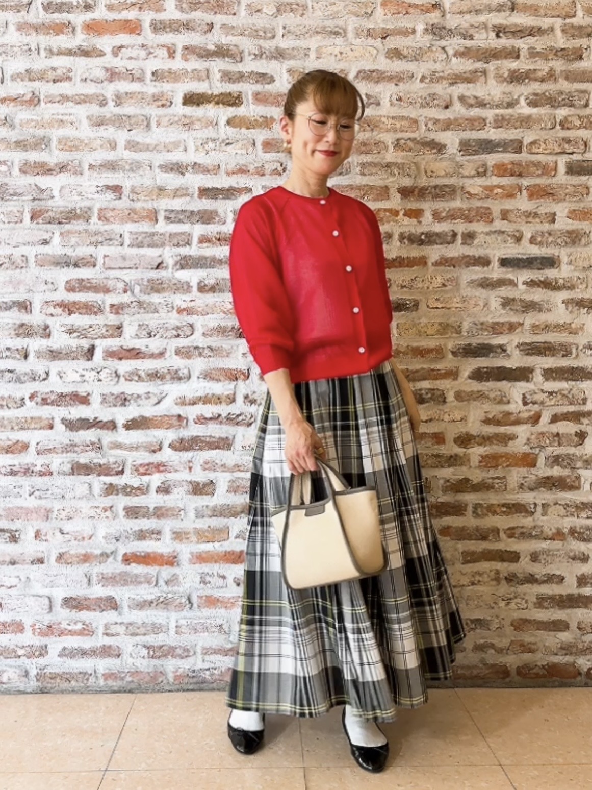 Yasucoさんの「Dessin｜お守りカーディガン -ウォッシャブル-」を使ったコーディネート