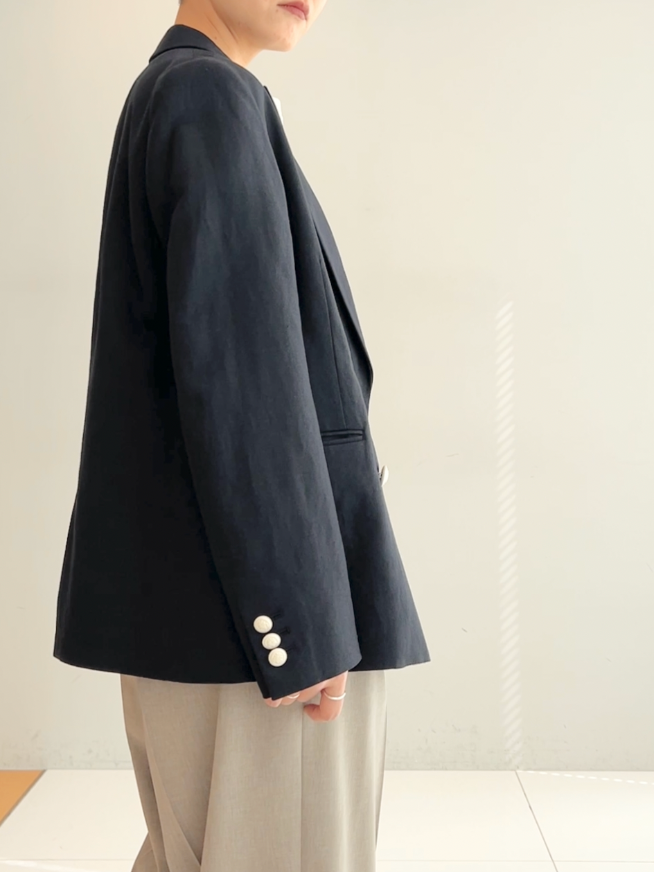OCHIAIさんの「DRESSTERIOR｜【セットアップ可】リネンブレンドダブルブレストジャケット」を使ったコーディネート