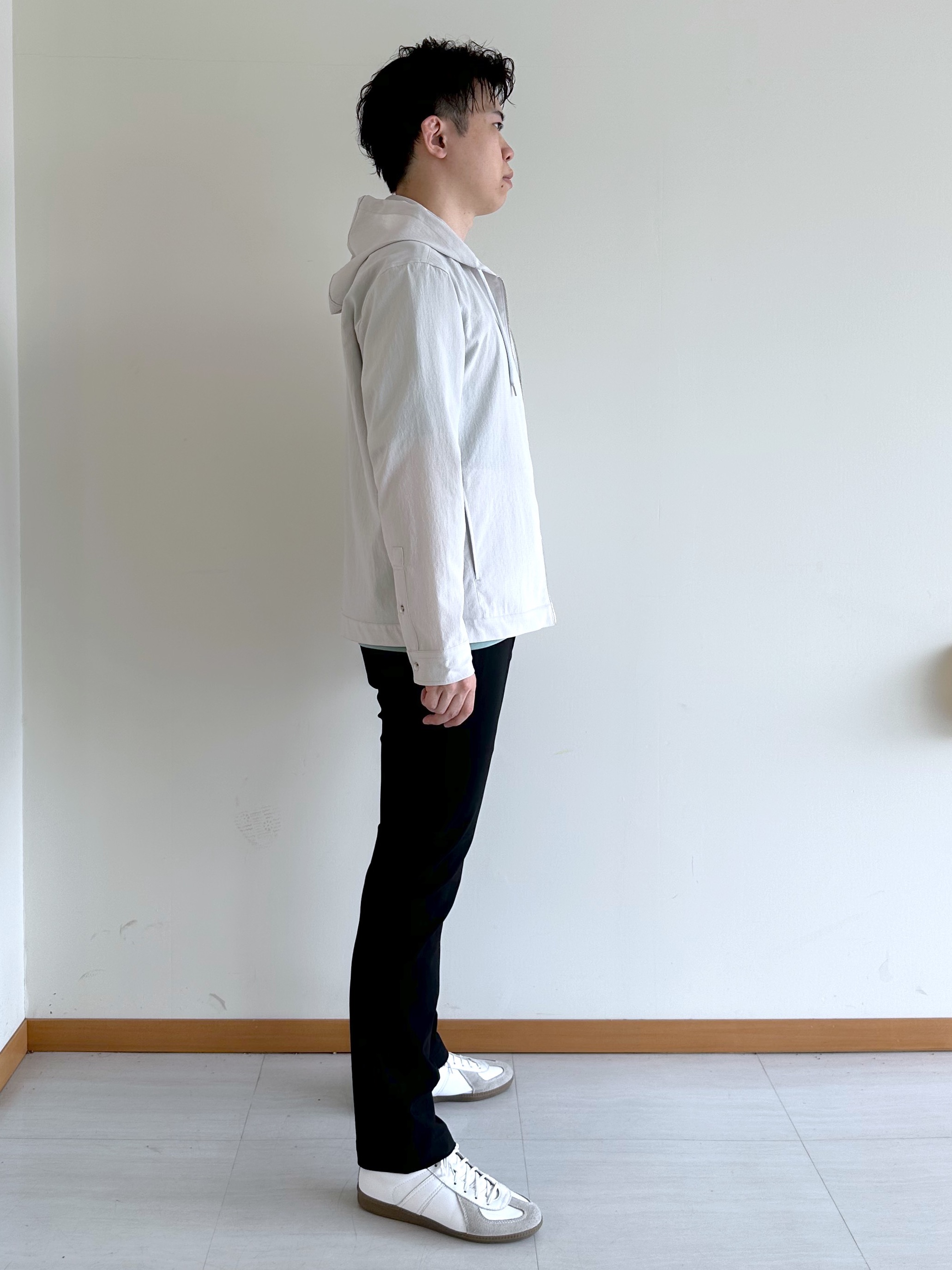 イッシーさんの「TAKEO KIKUCHI｜【撥水・洗える・シワになりにくい】 リランチェ（R） フードブルゾン」を使ったコーディネート