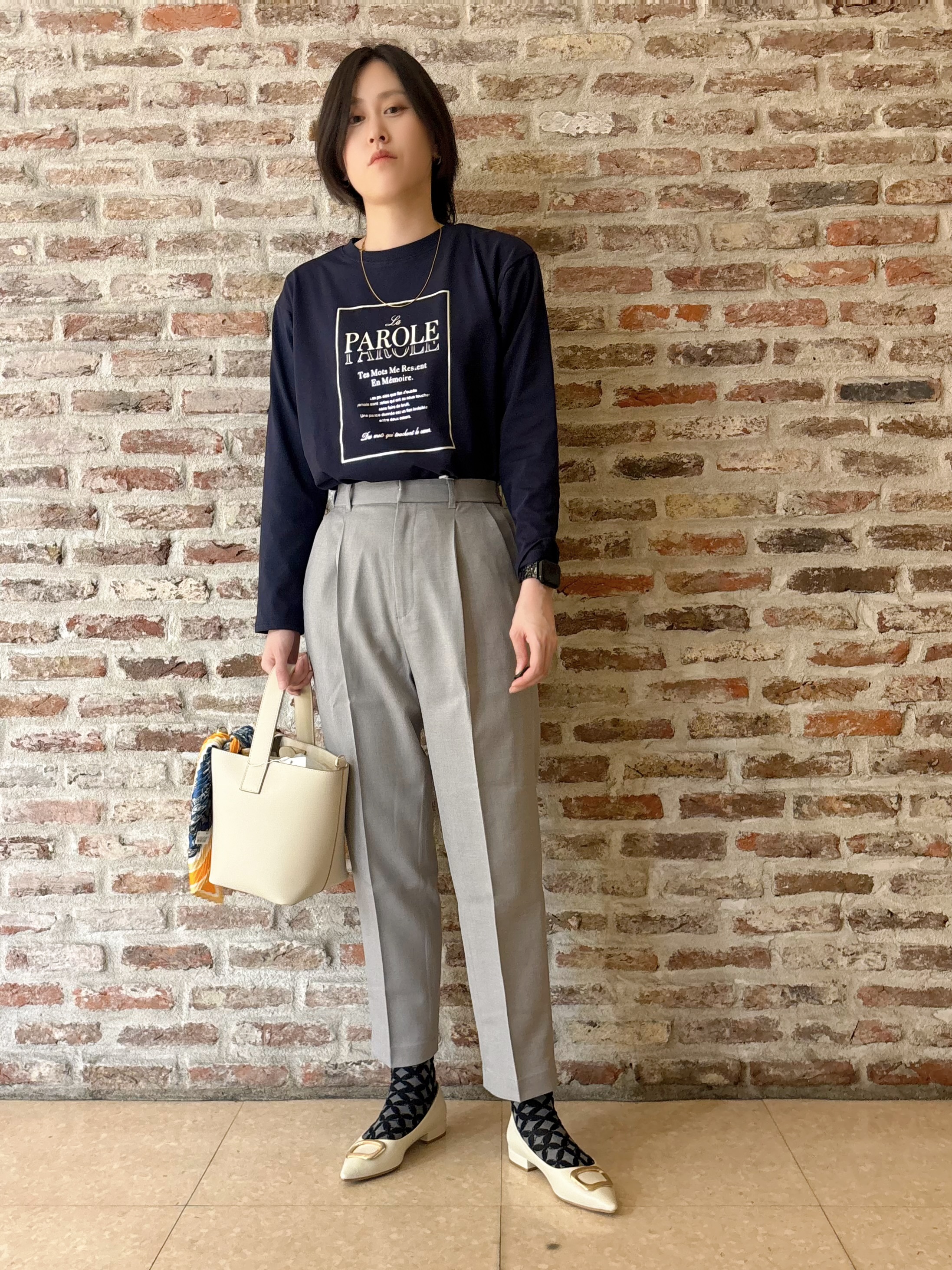 しばさんの「THE SHOP TK｜ショート丈シャツブルゾン」を使ったコーディネート