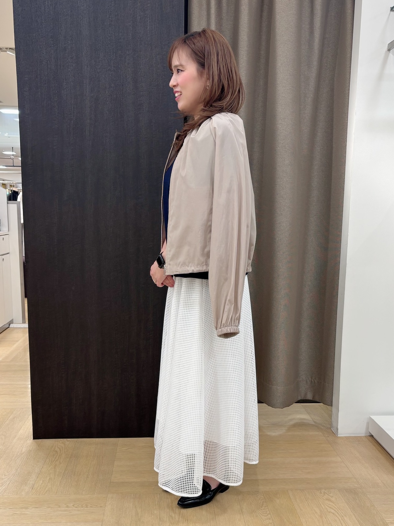 Keiさんの「UNTITLED｜【11色展開/体型カバー】前後2WAYフレンチスリーブニット」を使ったコーディネート